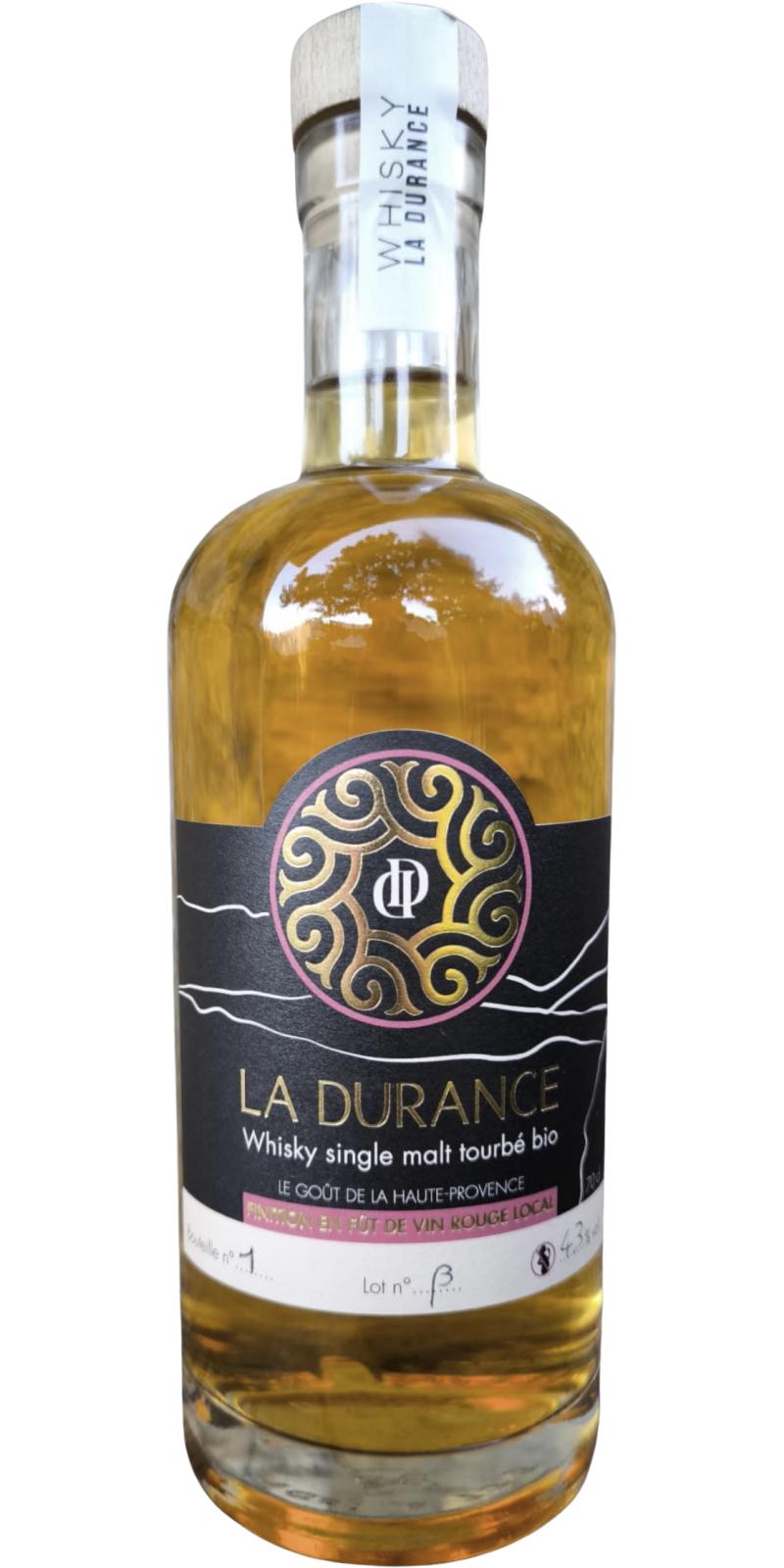 La Durance Whisky single malt tourbé bio
