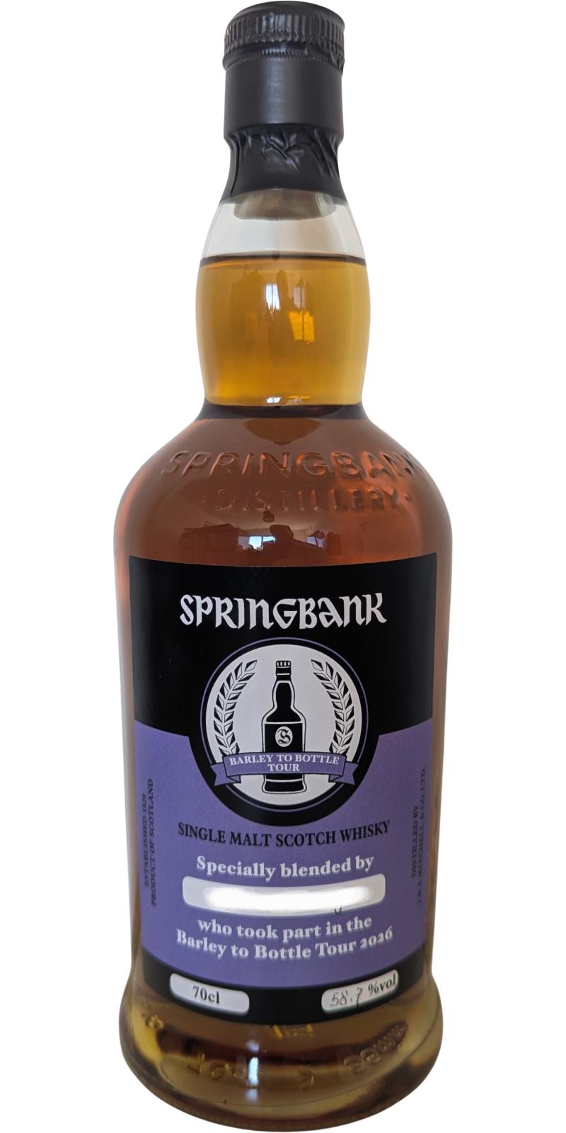 Springbank Barley to Bottle Tour 2026