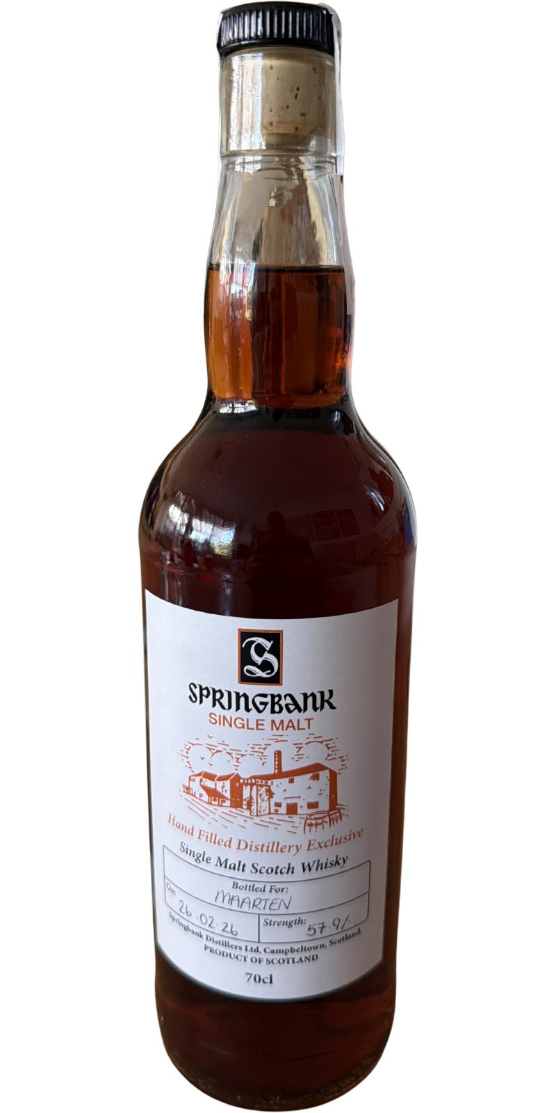 Springbank Hand Filled Distillery Exclusive