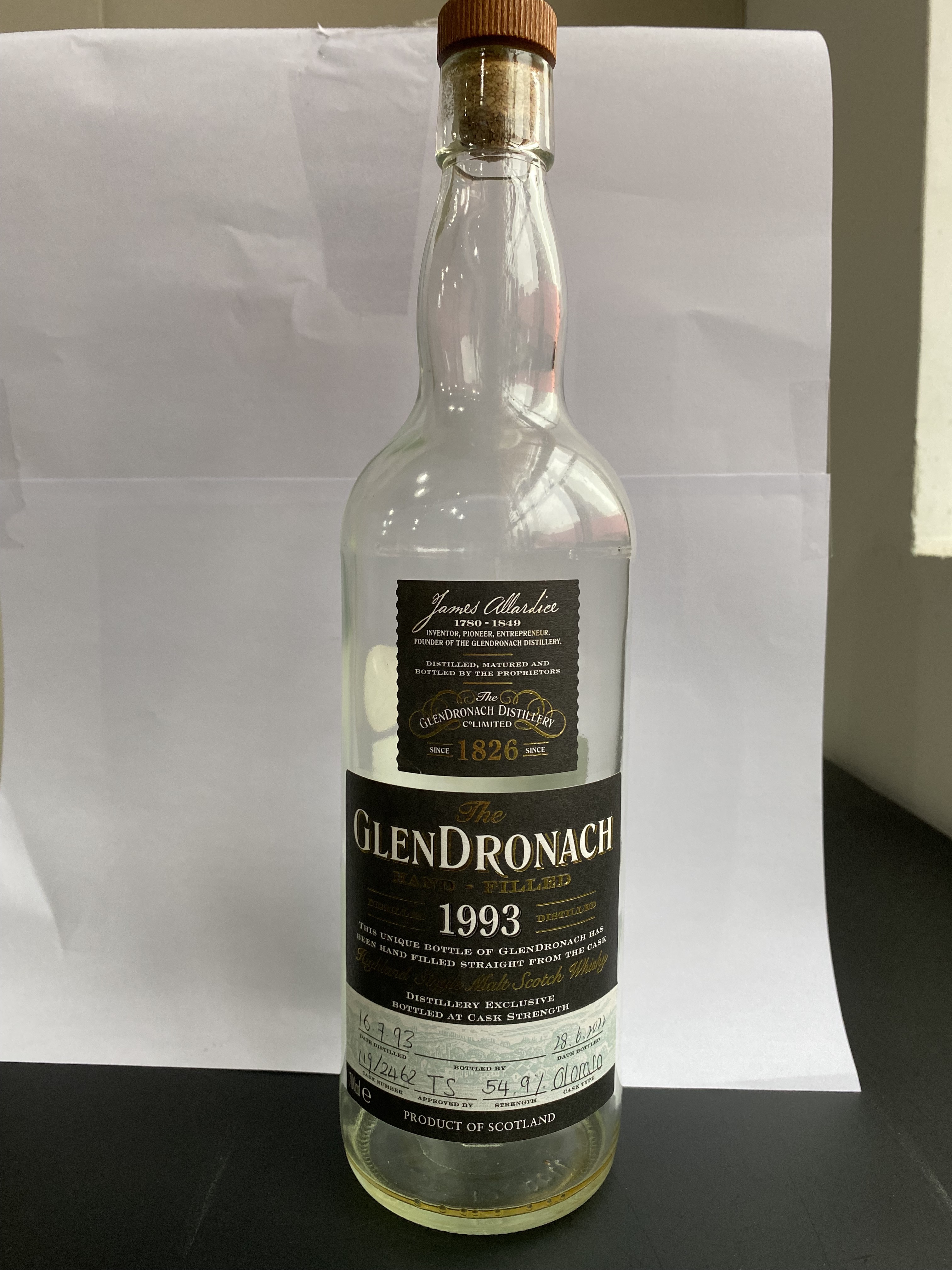 GlenDronach Single Cask 1993 29 Years Single Malt Whisky
