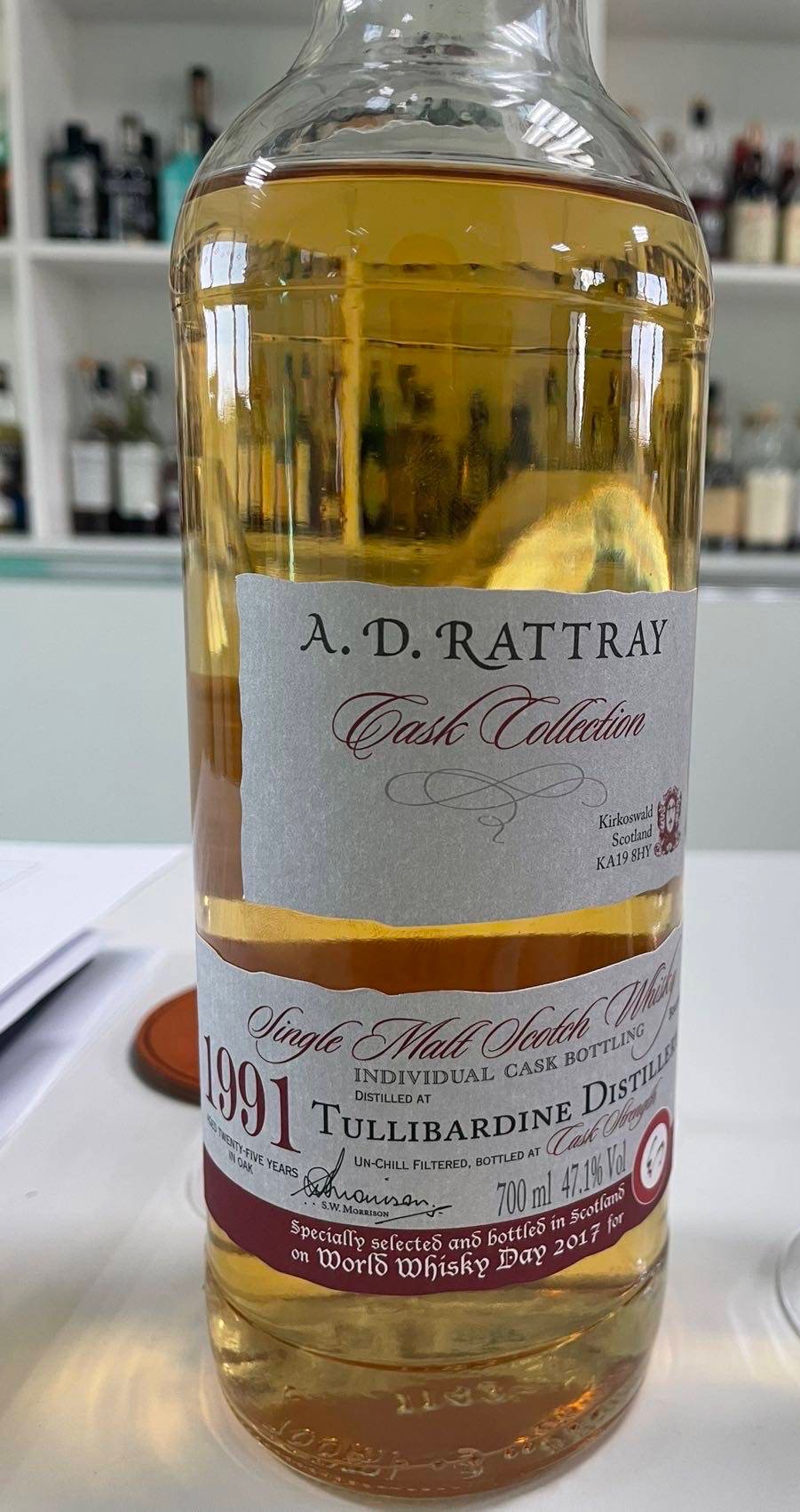 Tullibardine 25 Year Old  Single MaltIndividual Cask Bottling A.D. Rattray (DR)