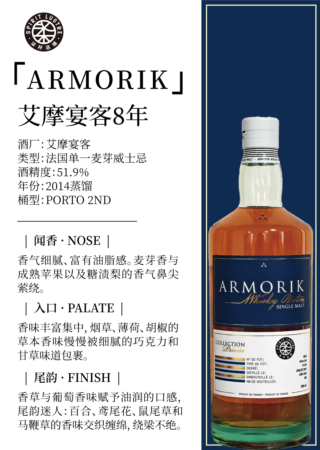 Amorik 8 Year Old Single Malt Whisky 3