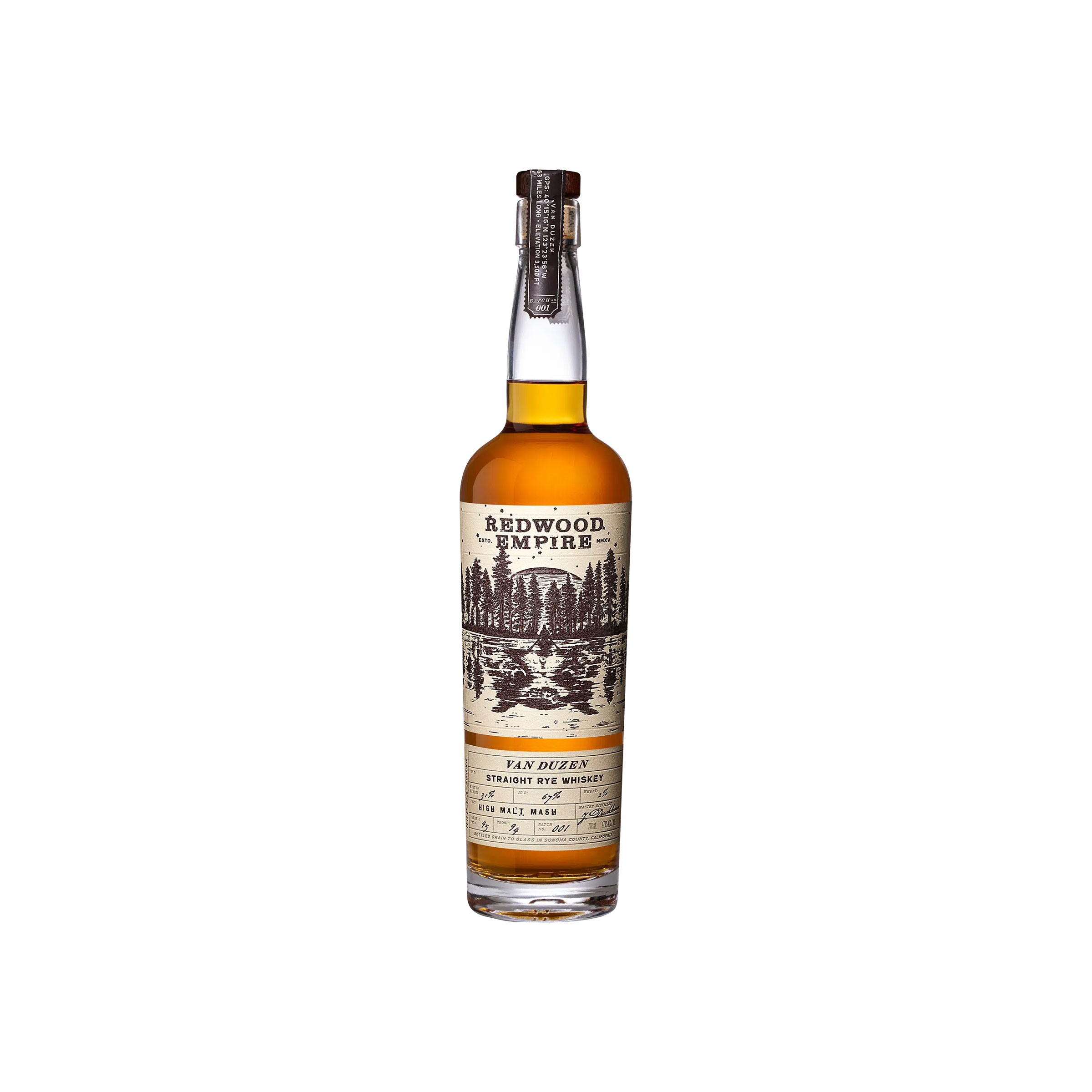 Redwood Empire Van Duzen STRAIGHT RYE WHISKEY