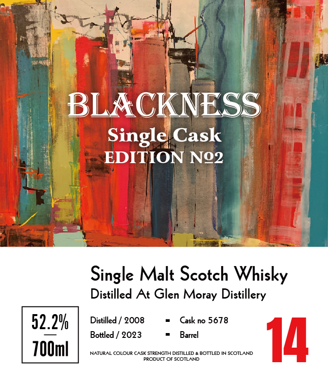 The Liquoree(LIQ) 2008 Blackness 2023 No.2 14 Year Old Single Malt Sotch Whisky 2