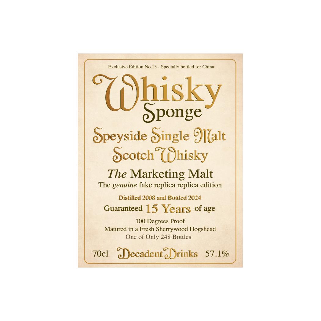 Whisky Sponge 2008 15 Years Single Malt Whisky 2