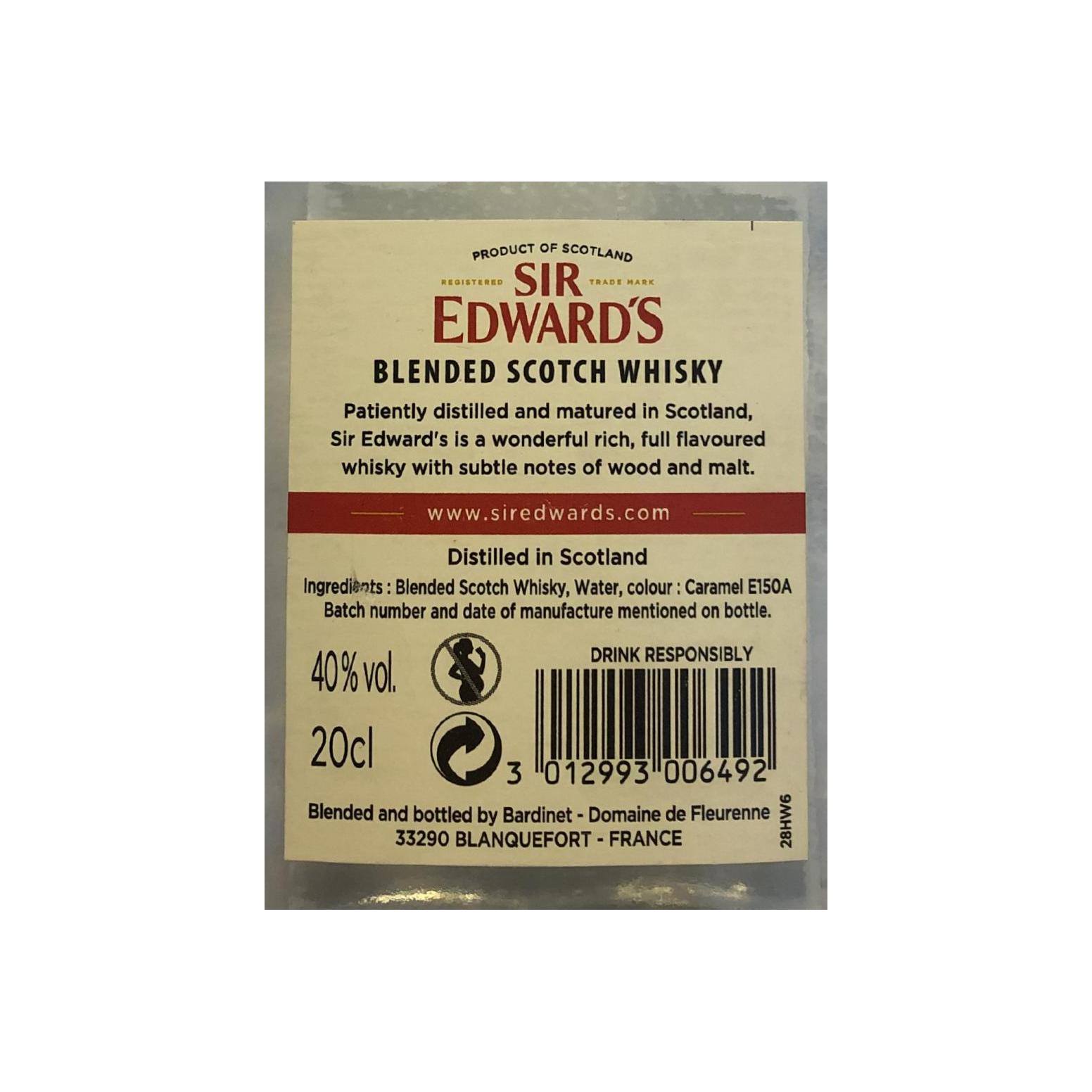 Sir Edward's Blended Whisky 2