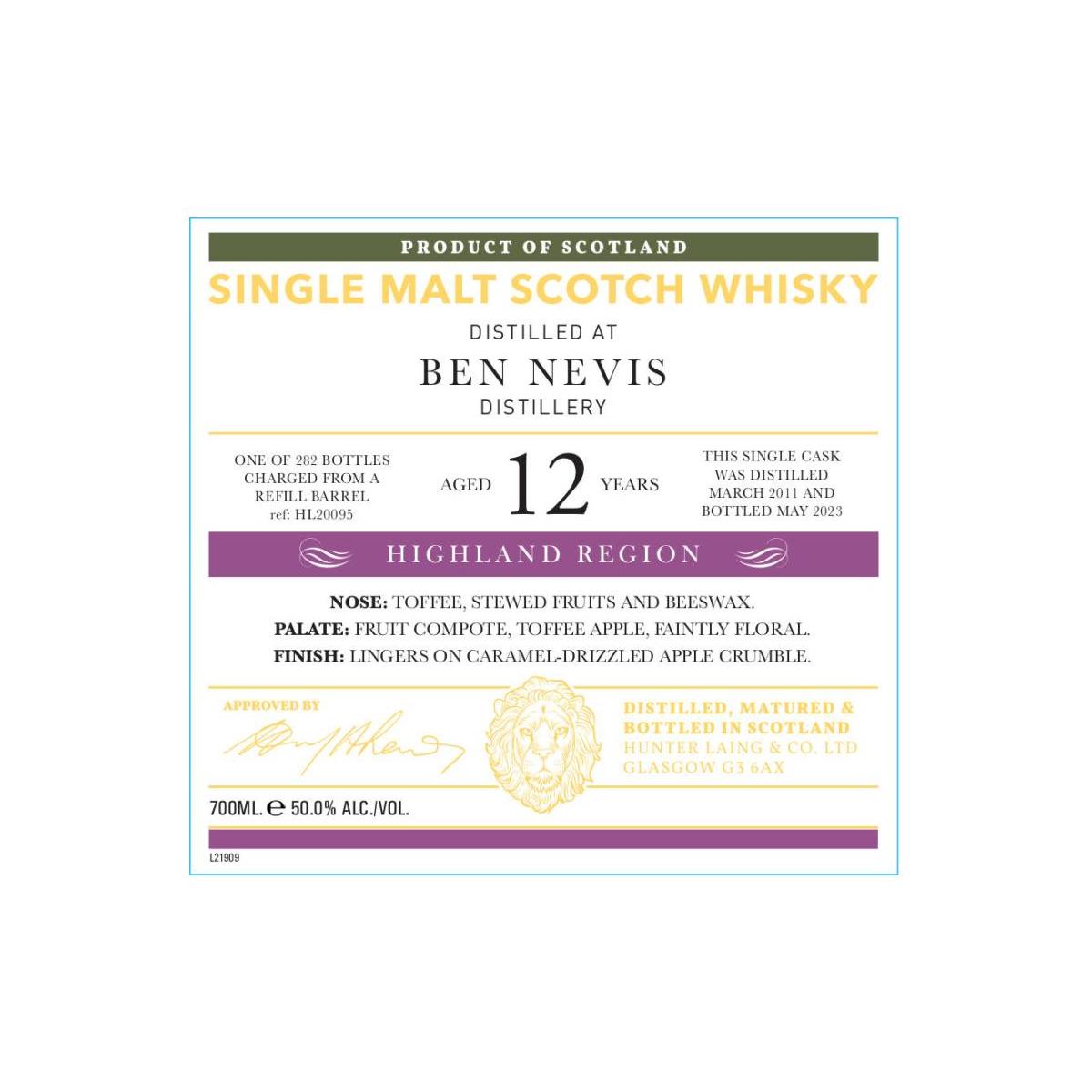 Ben Nevis 2011 12 Years Single Malt Whisky