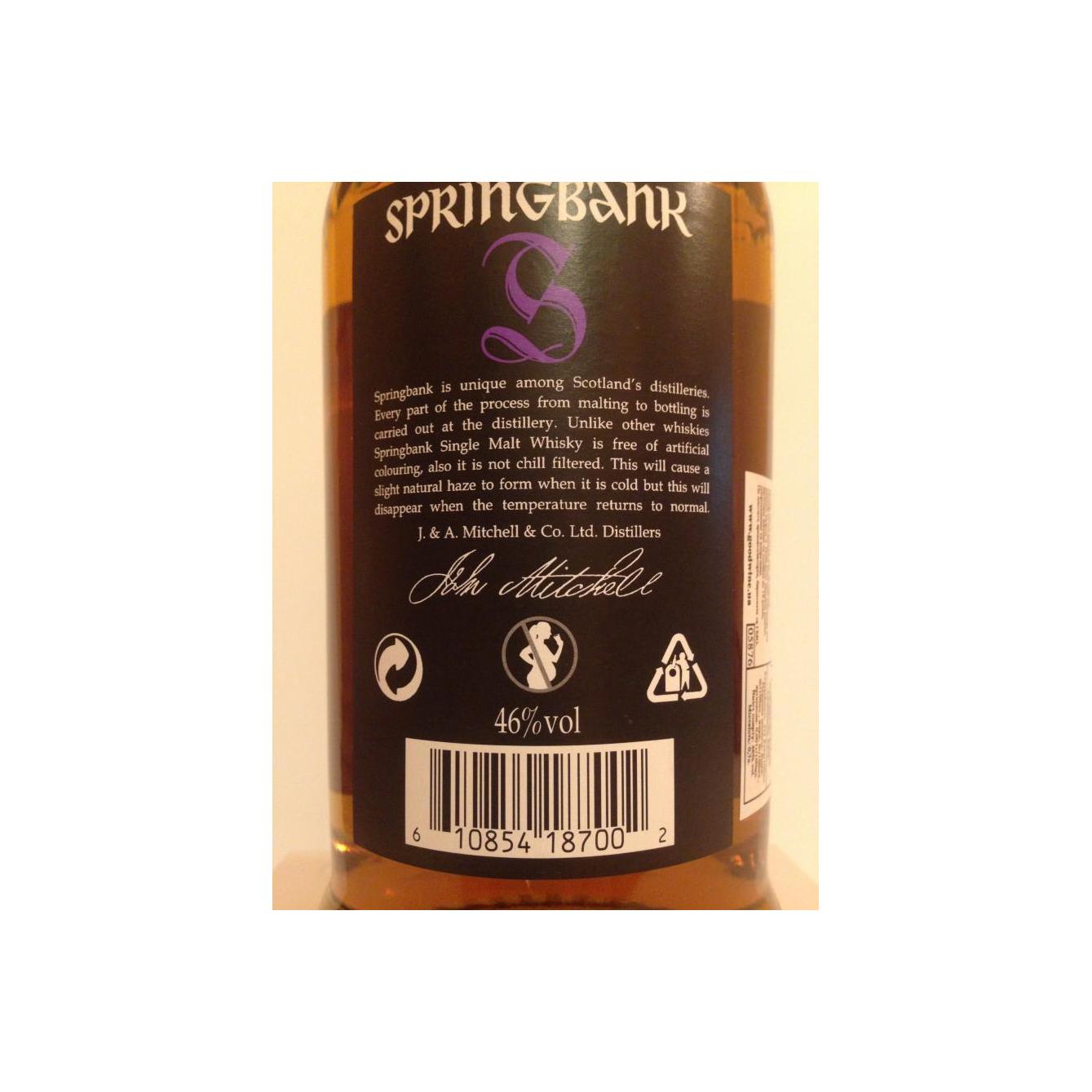 Springbank 18 Years Single Malt Whisky 3