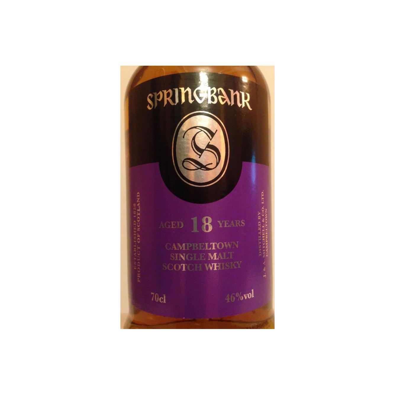 Springbank 18 Years Single Malt Whisky 2