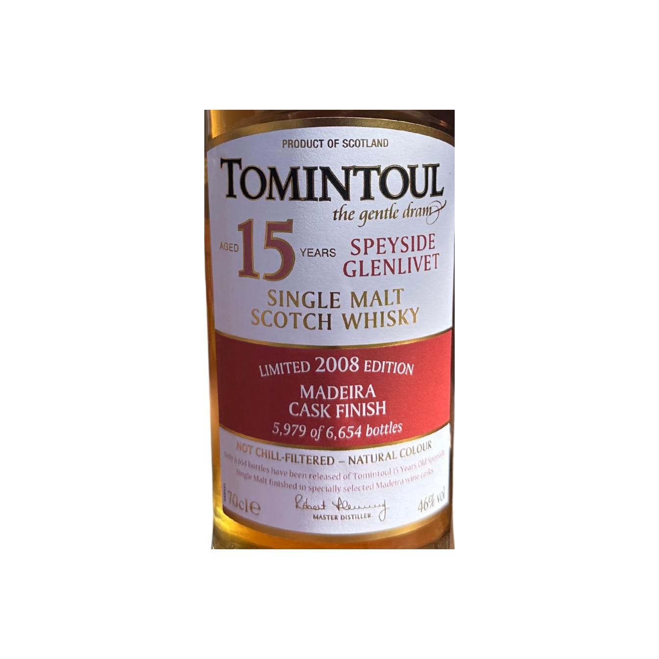 Tomintoul Limited Edition 2008 15 Years Single Malt Whisky