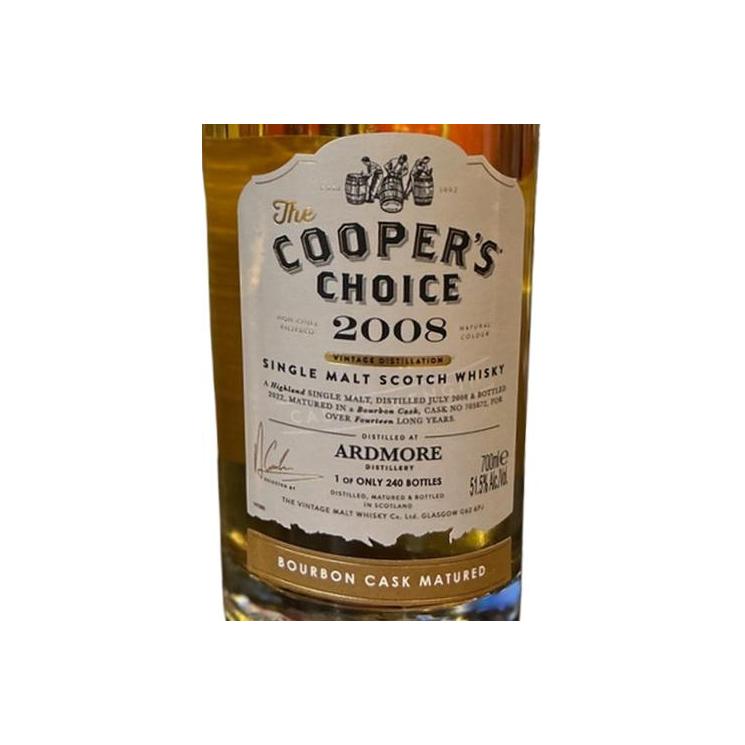 Ardmore The Cooper's Choice 2008 14 Years Single Malt Whisky