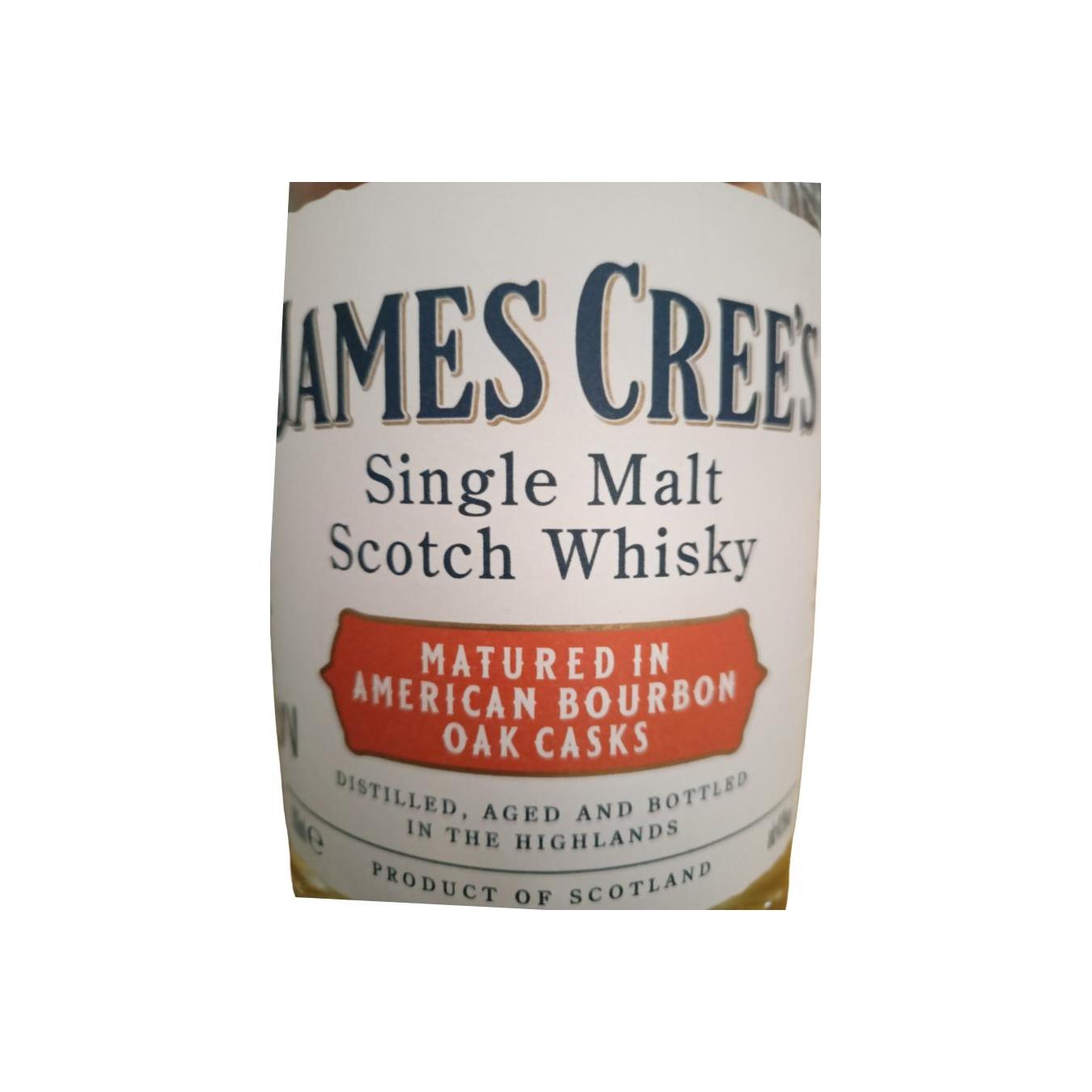 James Cree's Single Malt Scotch Whisky JCrC