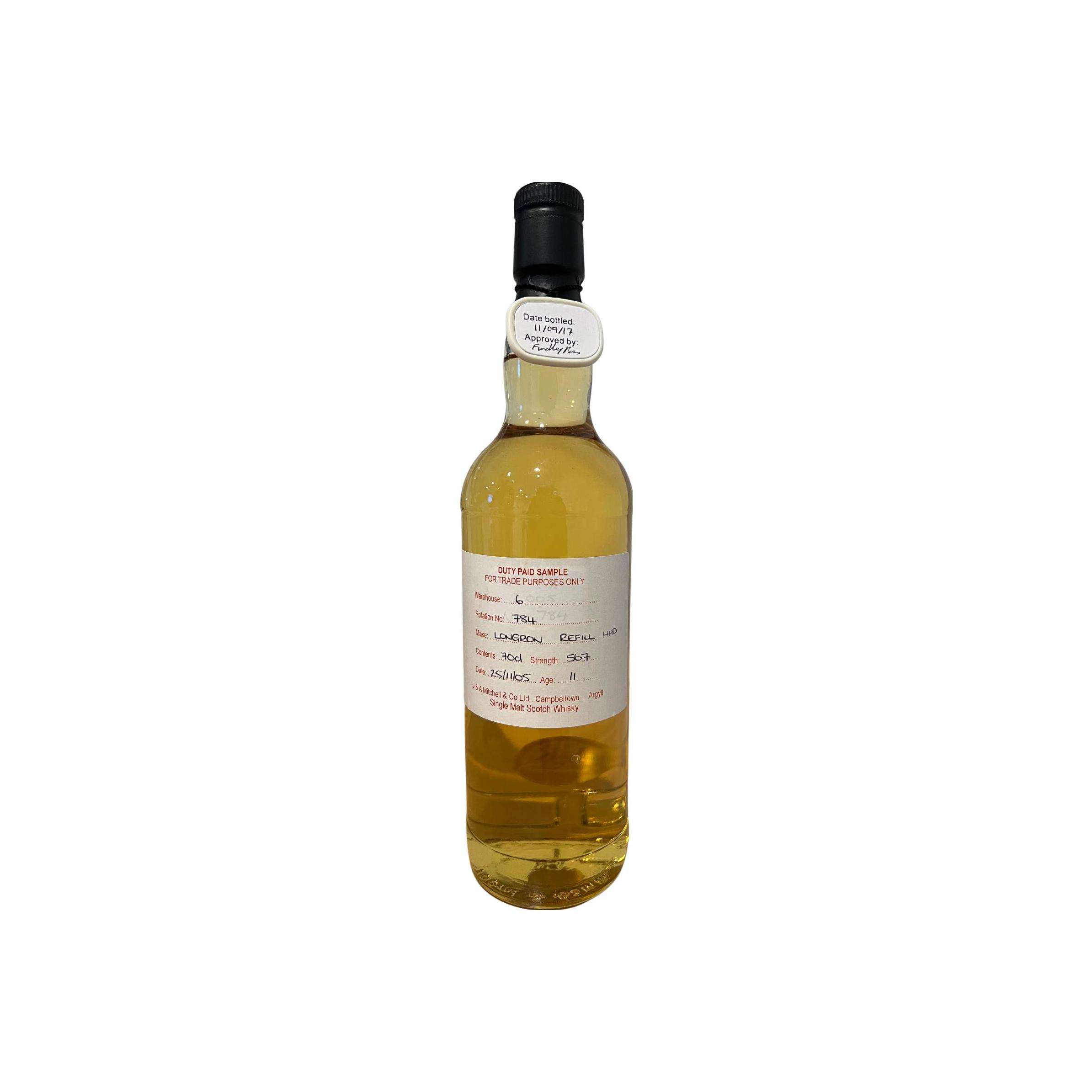 Longrow Duty Paid Sample - For Trade Purposes Only 2005 11 Years Single Malt Whisky