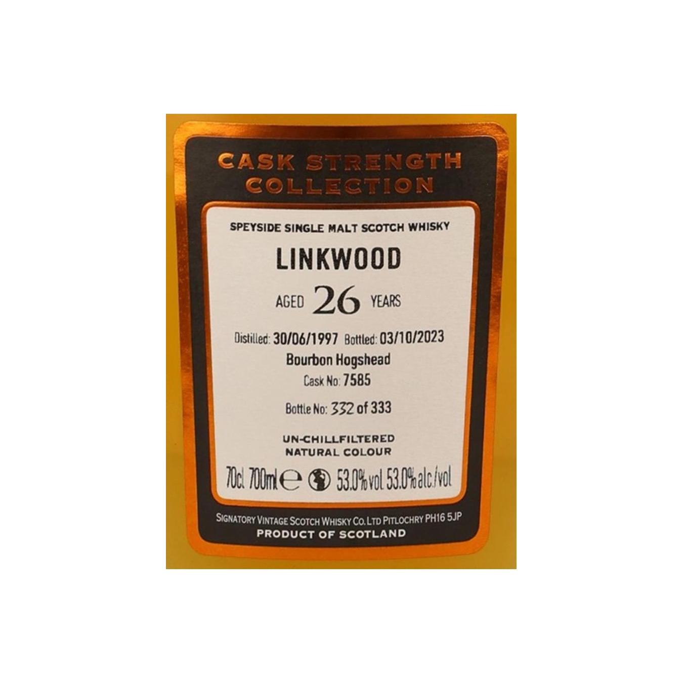 Linkwood Cask Strength Collection 1997 26 Years Single Malt Whisky 2