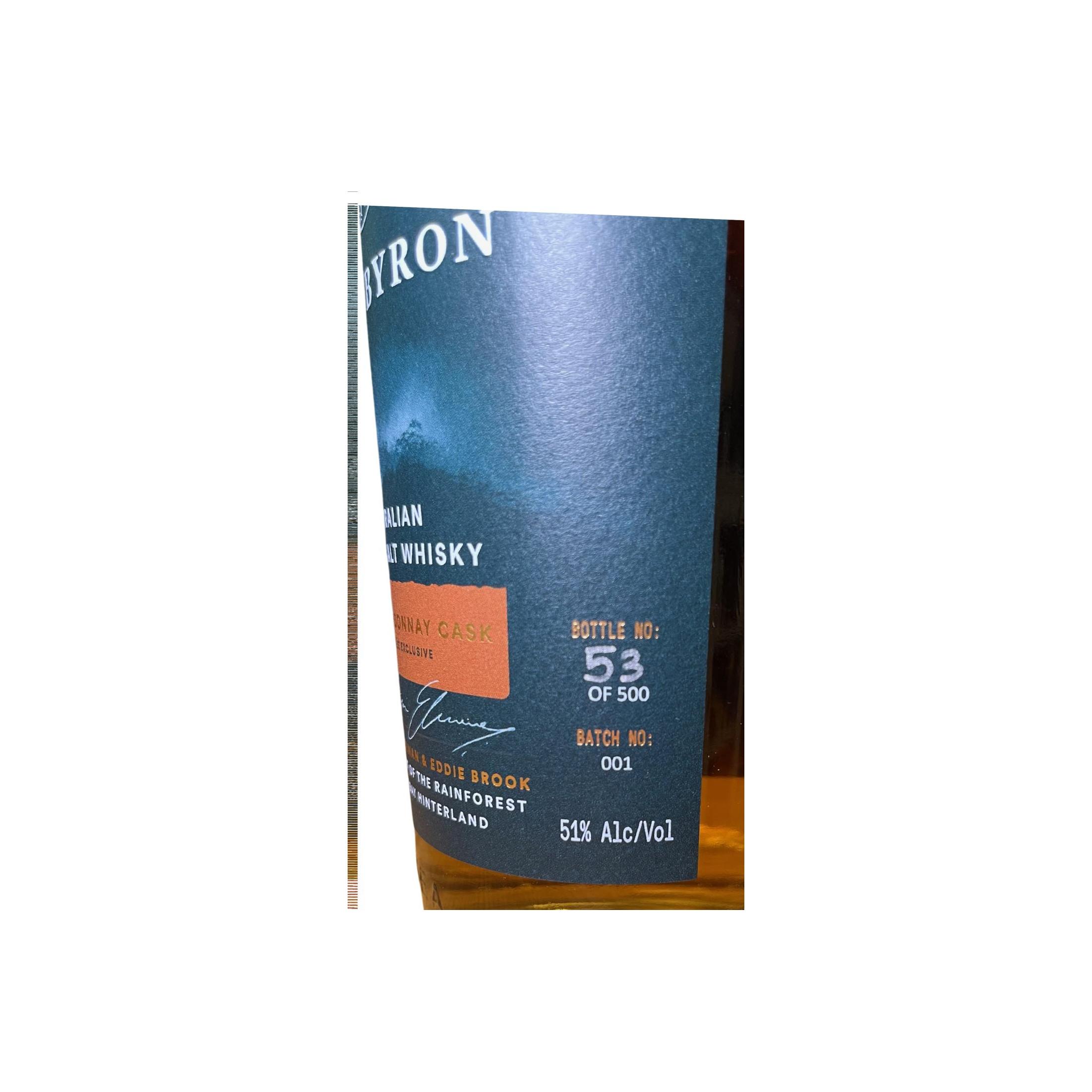Cape Byron Peated Chardonnay Cask 3