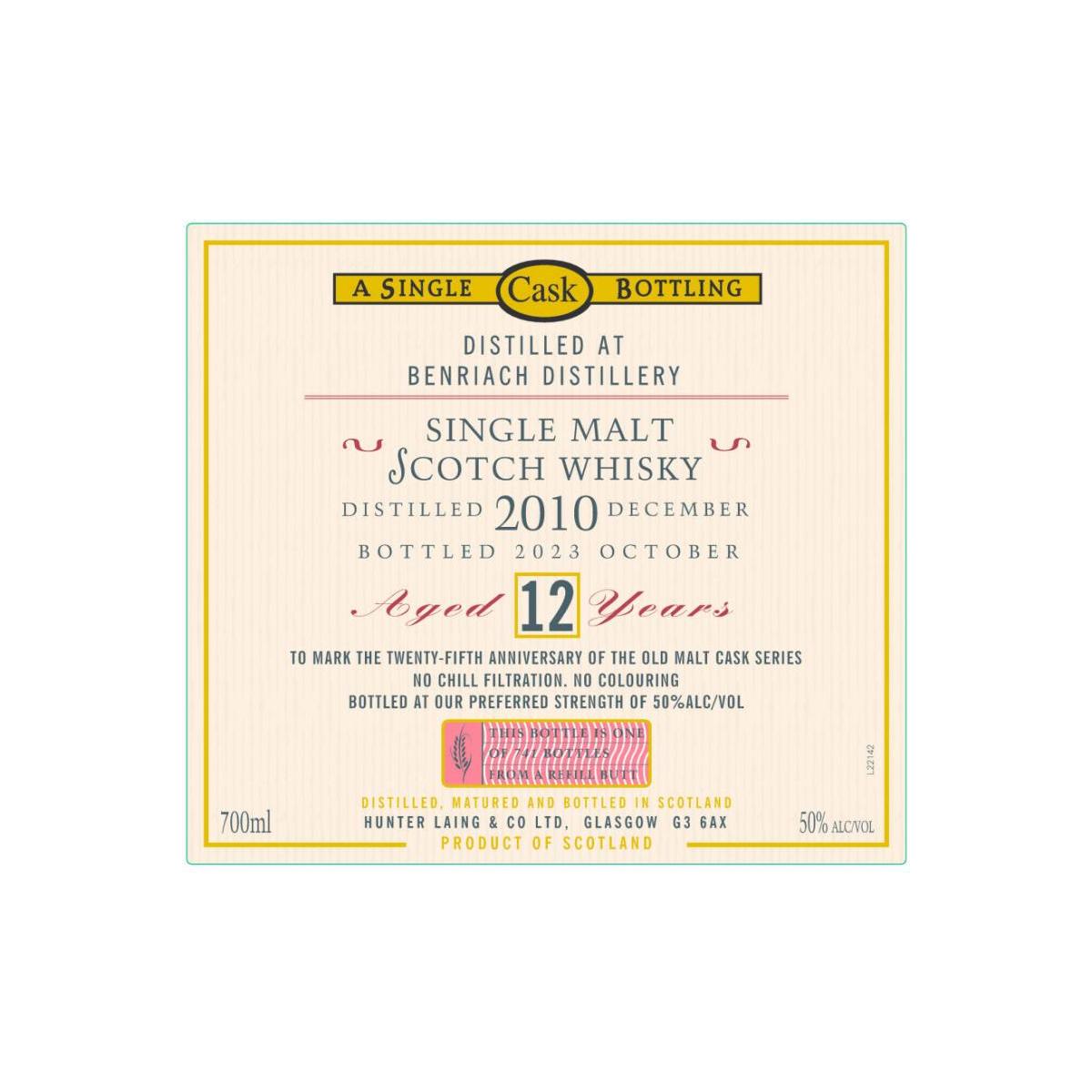 BenRiach 2010 12 Years Single Malt Whisky 2