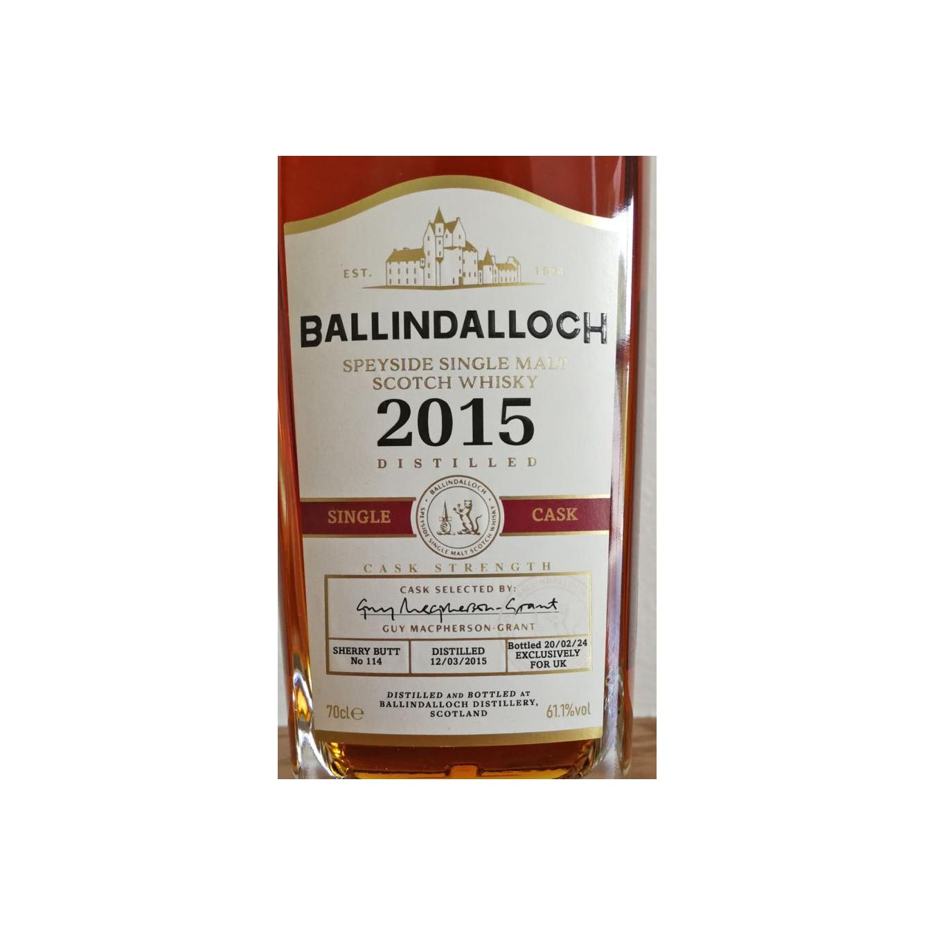 Ballindalloch 2015 8 Years Single Malt Whisky 3