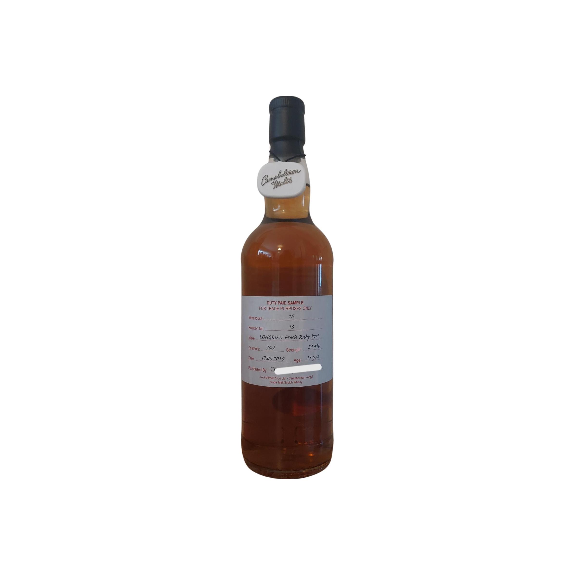 Longrow Duty Paid Sample - For Trade Purposes Only 2010 13 Years Single Malt Whisky
