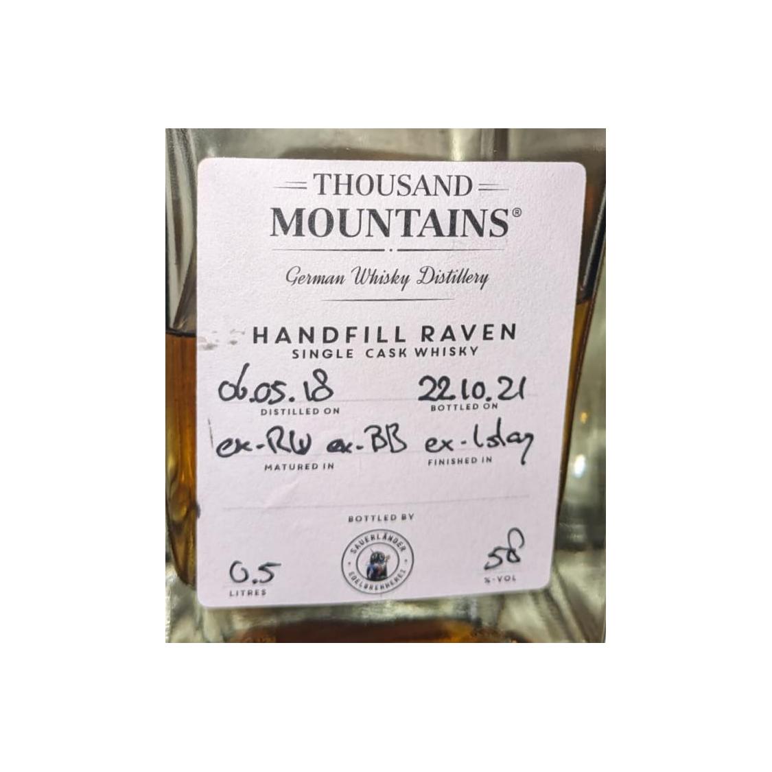 Thousand Mountains 2018 Single Malt Whisky