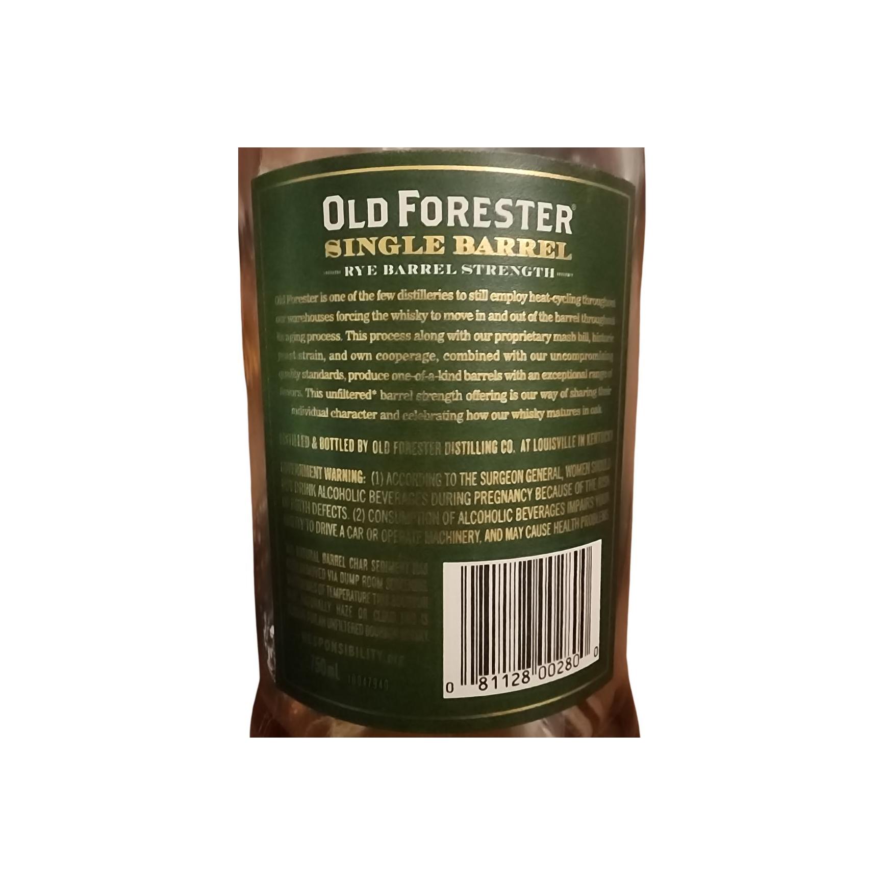 Old Forester Rye Whisky 2