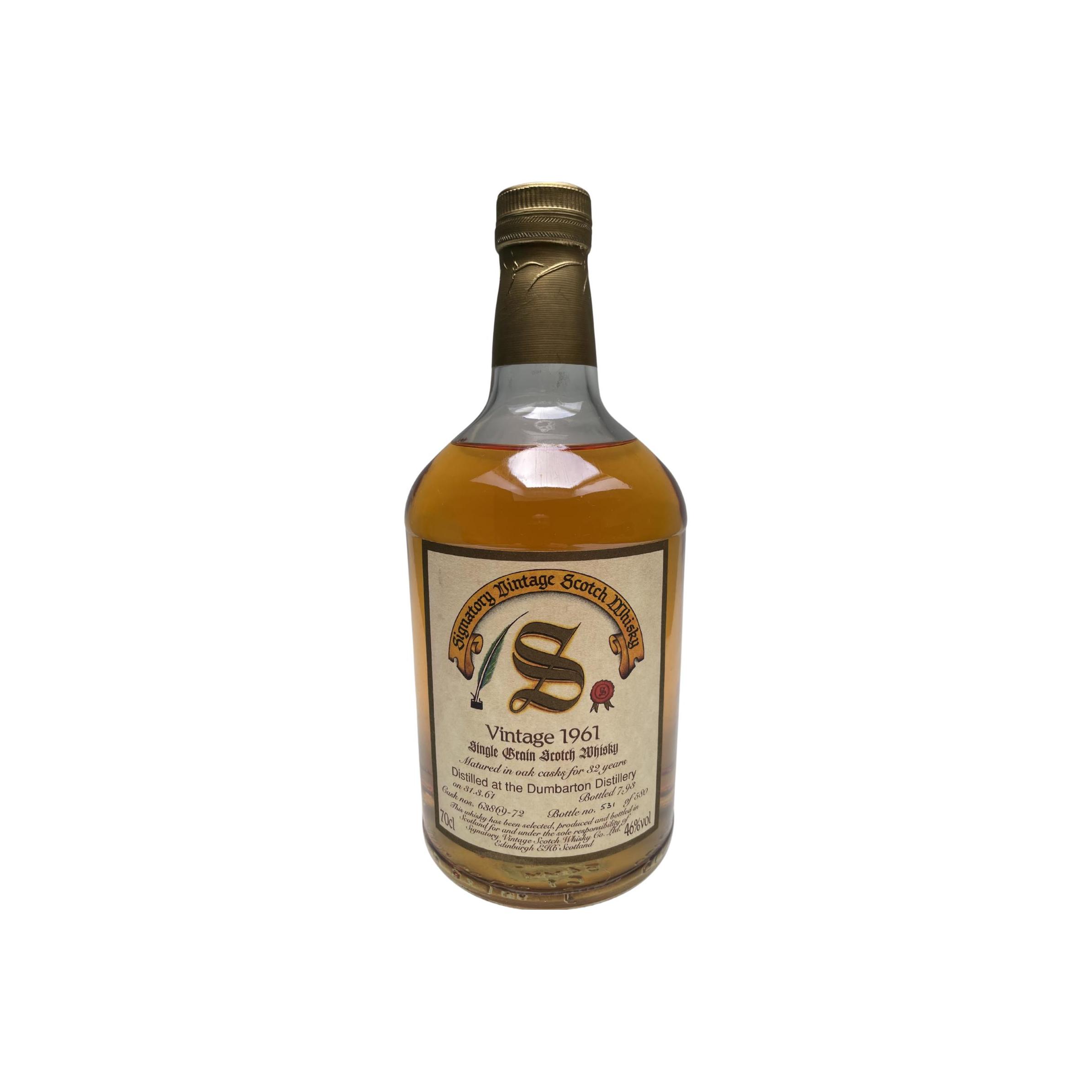 Dumbarton 1961 32 Years Single Grain Whisky