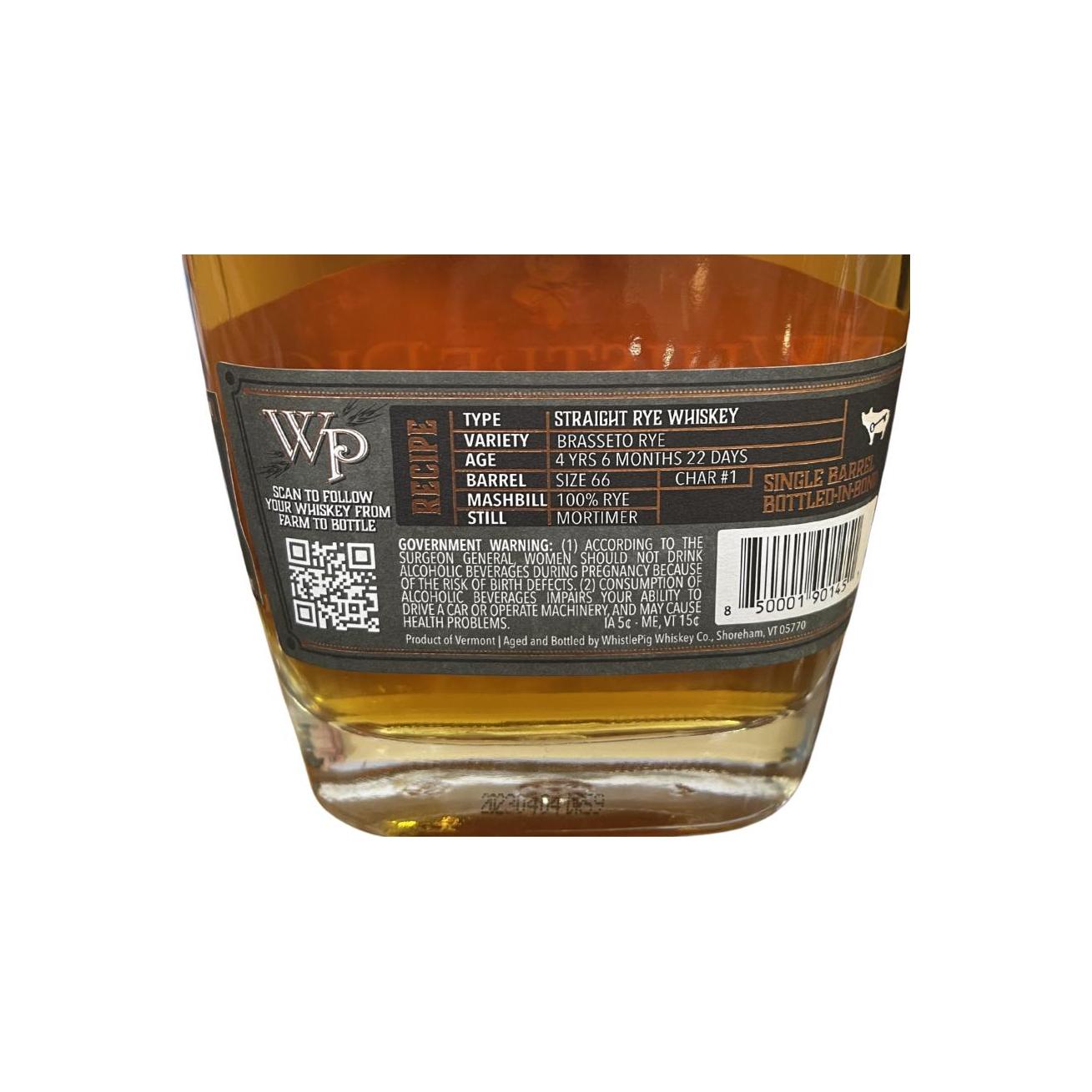 WhistlePig 4 Years Rye Whisky 2