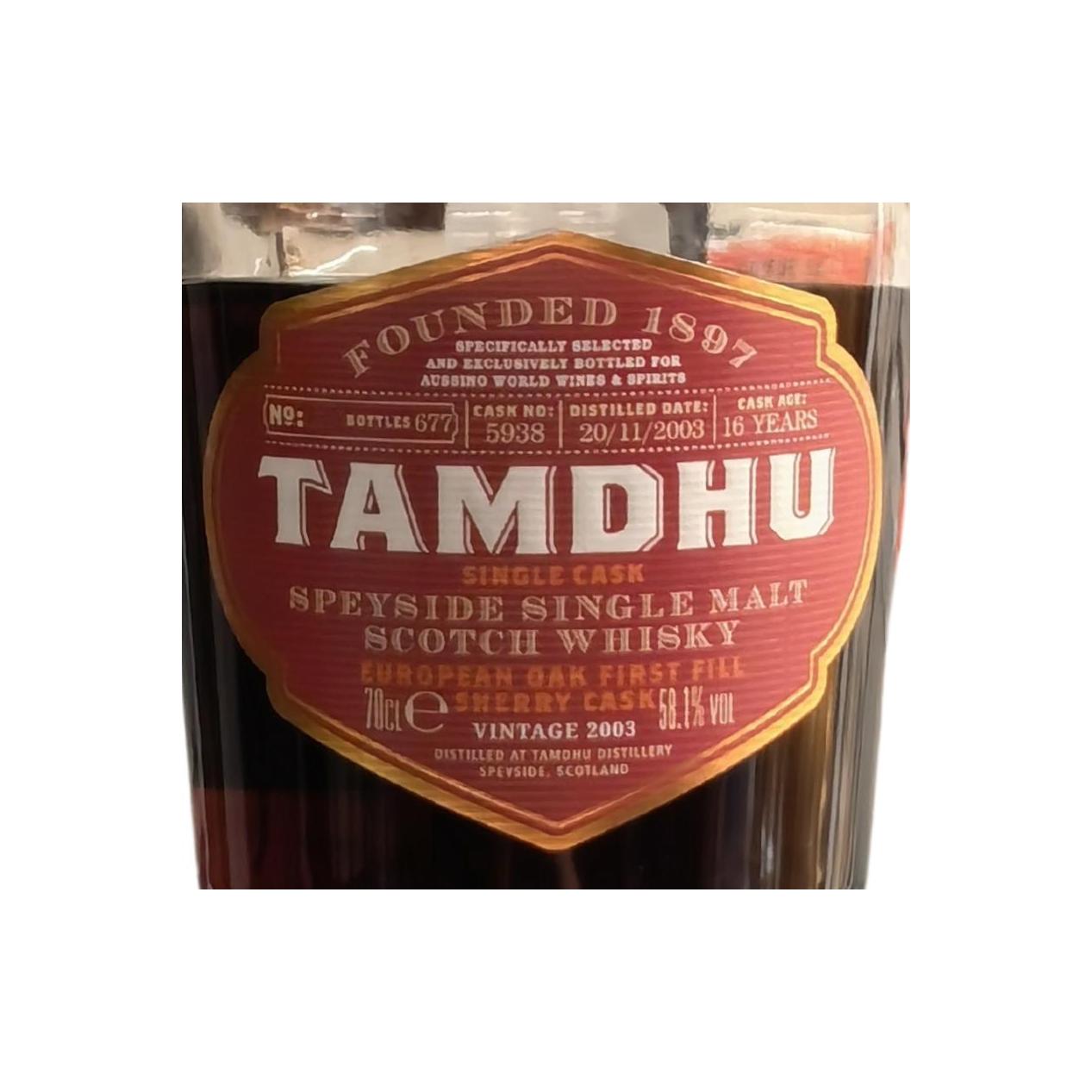 Tamdhu 2003 16 Years Single Malt Whisky