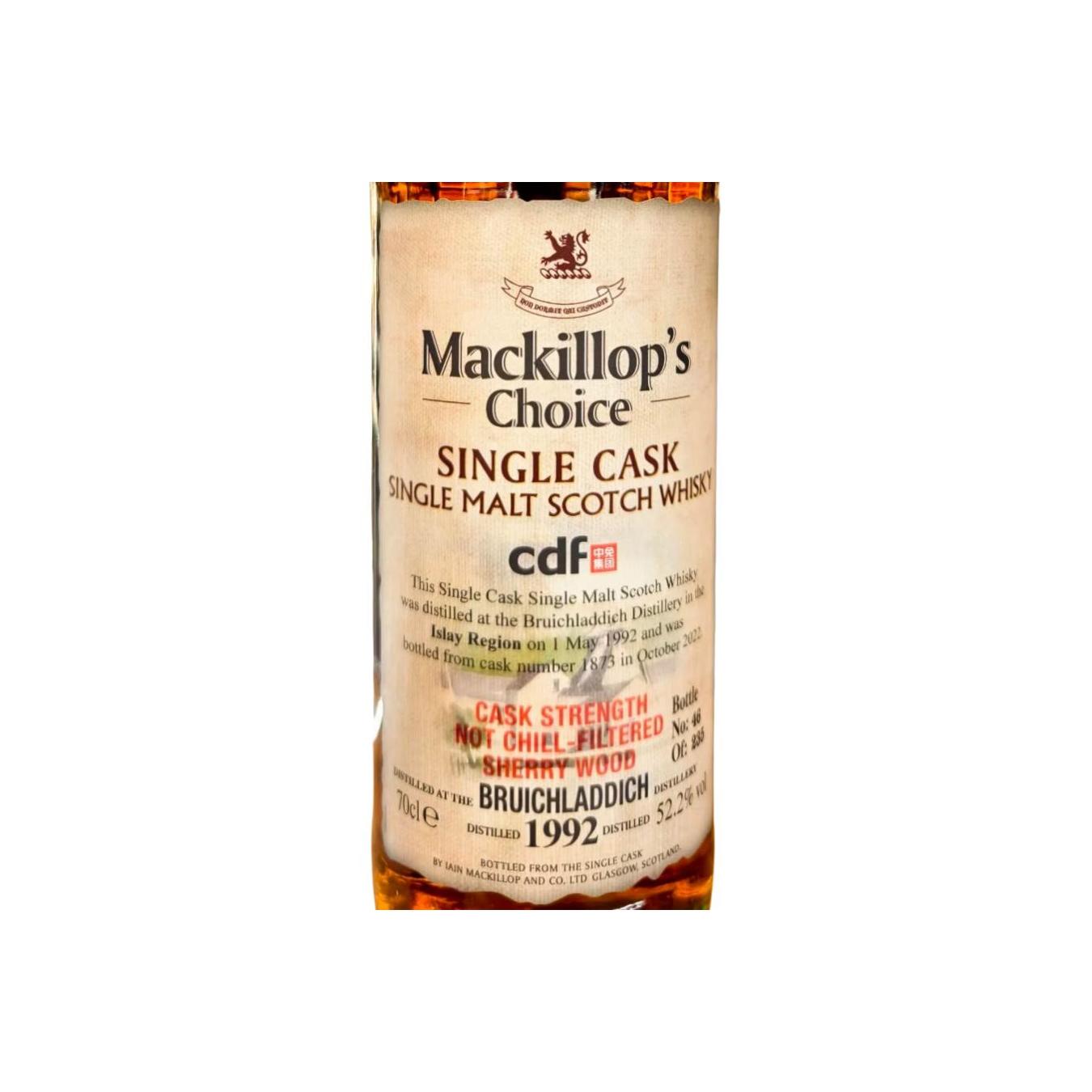 Bruichladdich Single Cask 1992 Single Malt Whisky