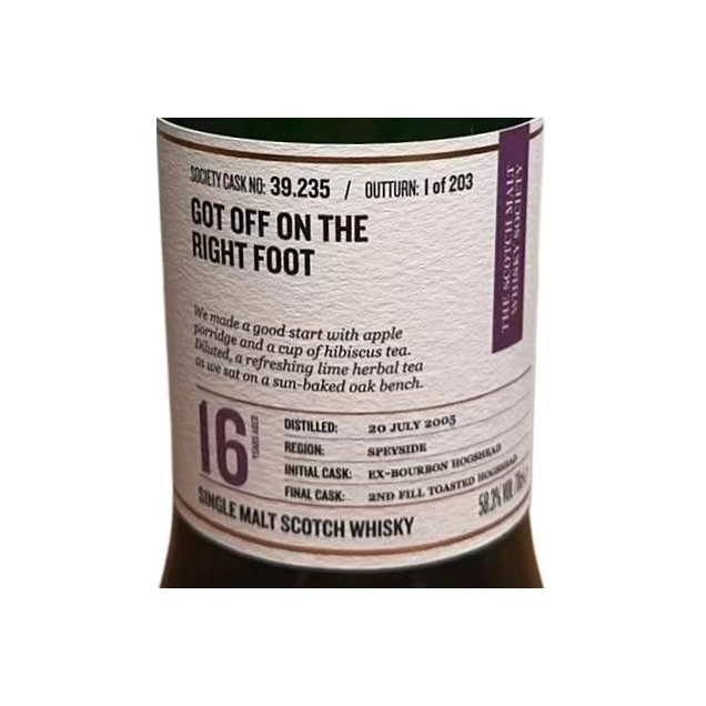 The Scotch Malt Whisky Society 2005 16 Years Single Malt Whisky