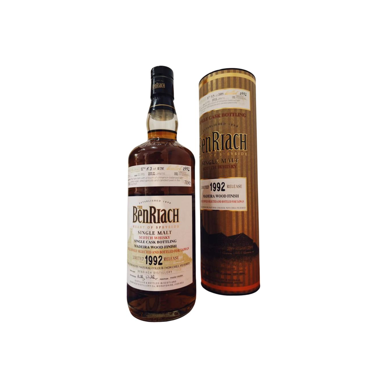BenRiach Individual Cask Bottling 1992 22 Years Single Malt Whisky