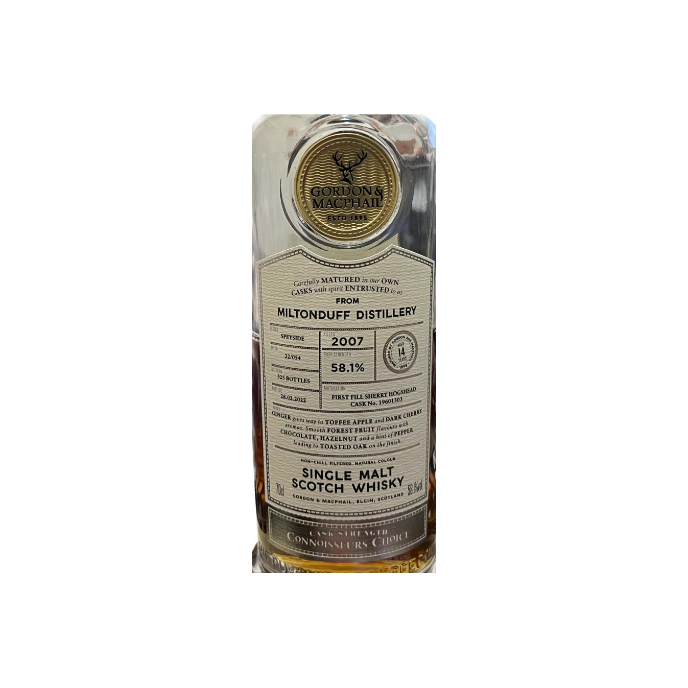 Miltonduff Connoisseurs Choice - Cask Strength 2007 14 Years Single Malt Whisky