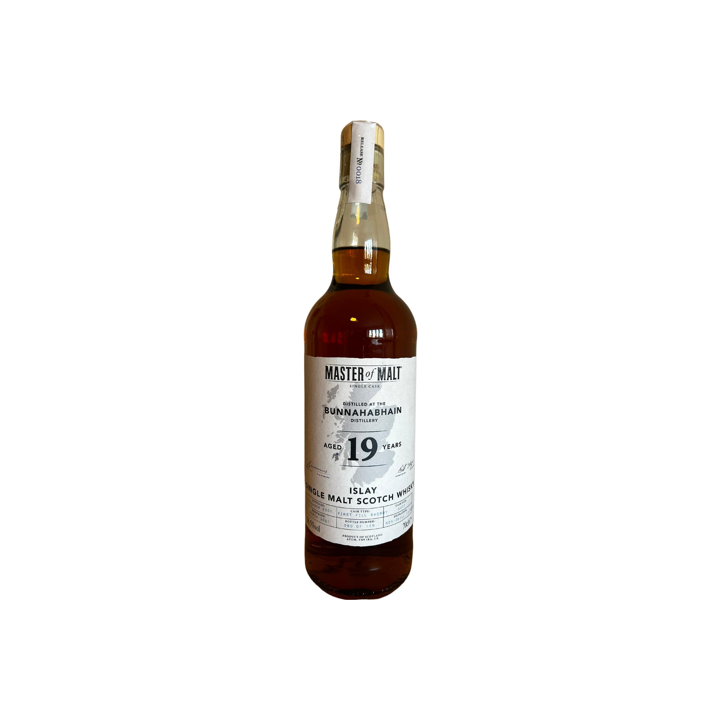 Bunnahabhain Single Cask 2001 19 Years Single Malt Whisky