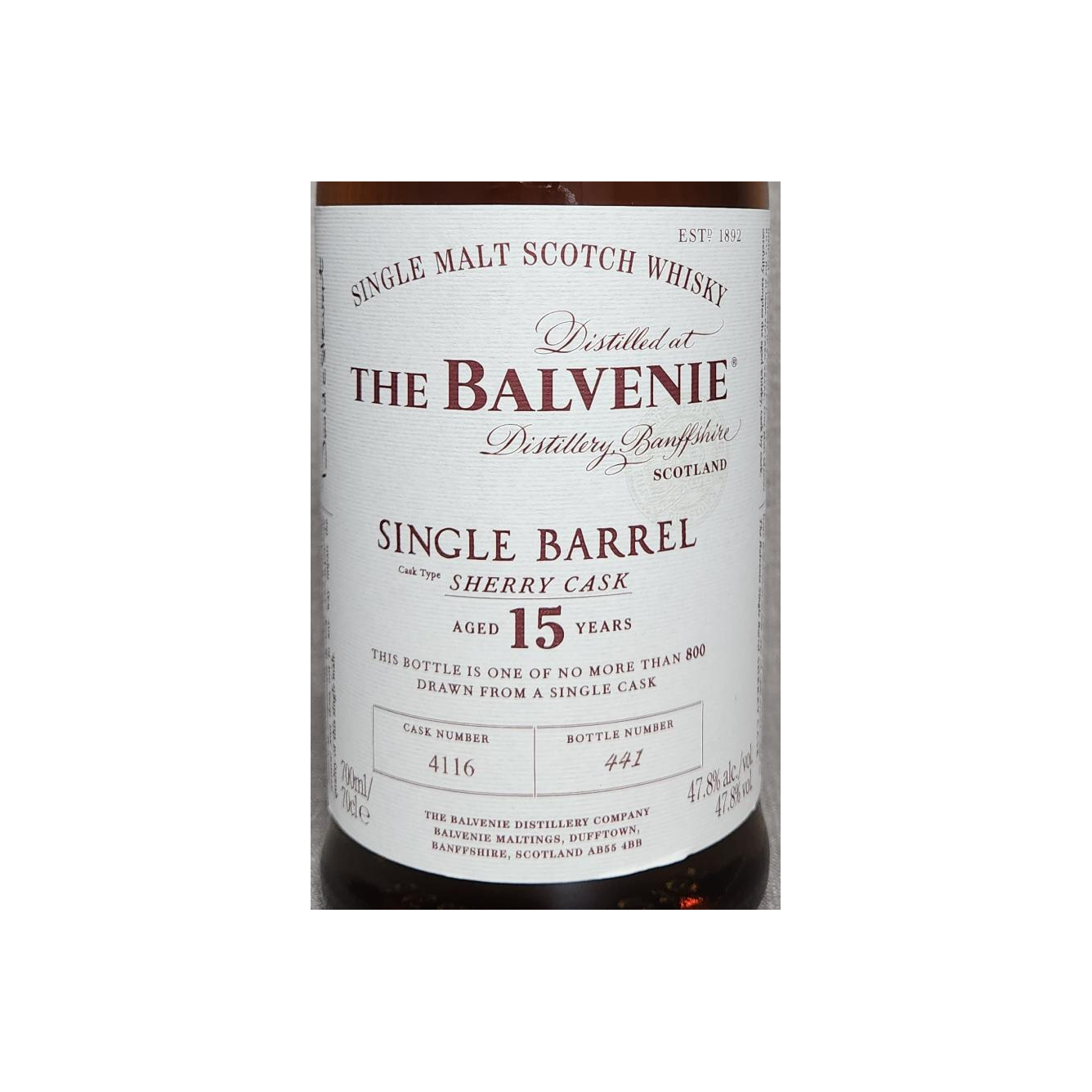 The Balvenie 15 Years Single Malt Whisky 2