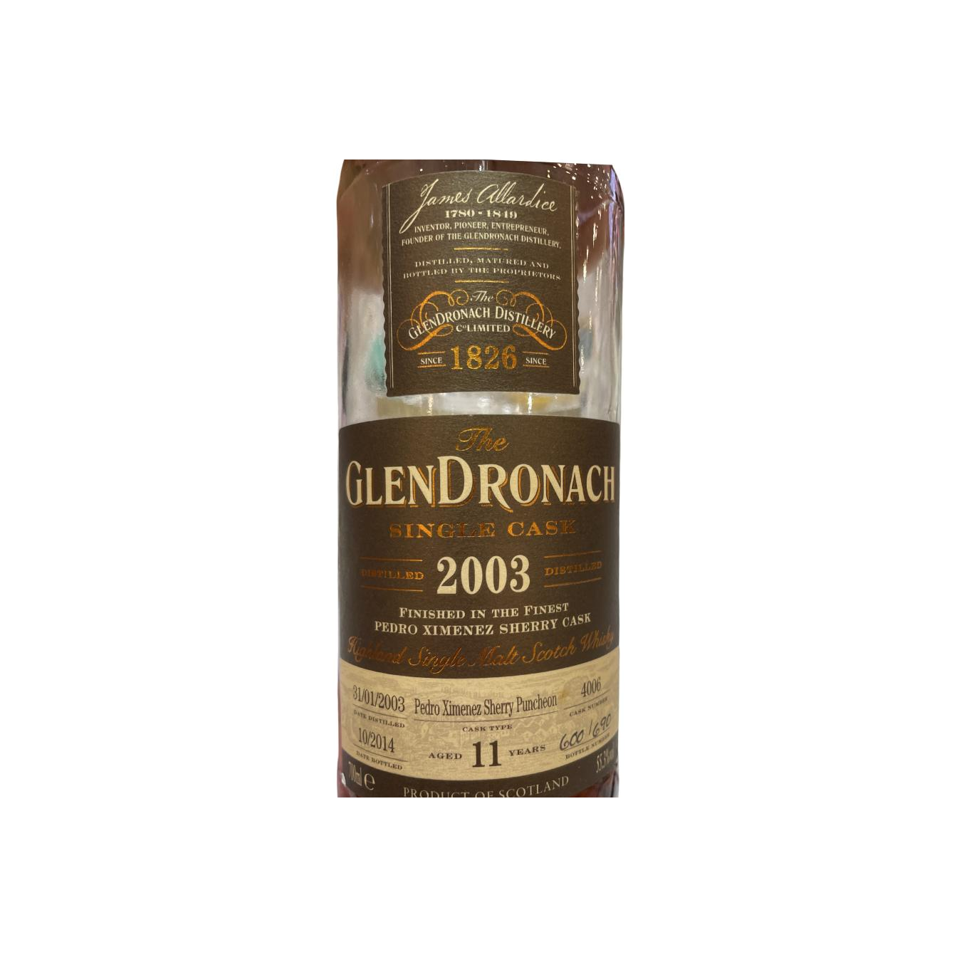 GlenDronach Single Cask 2003 11 Years Single Malt Whisky