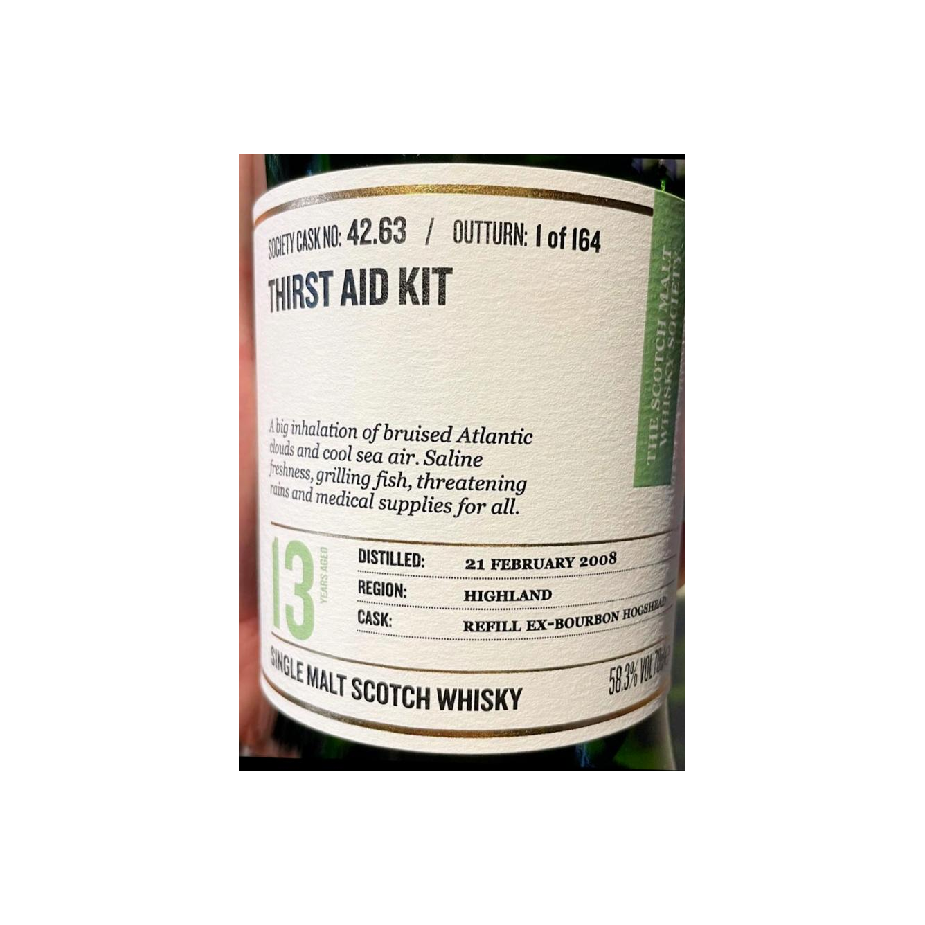 The Scotch Malt Whisky Society 2008 13 Years Single Malt Whisky