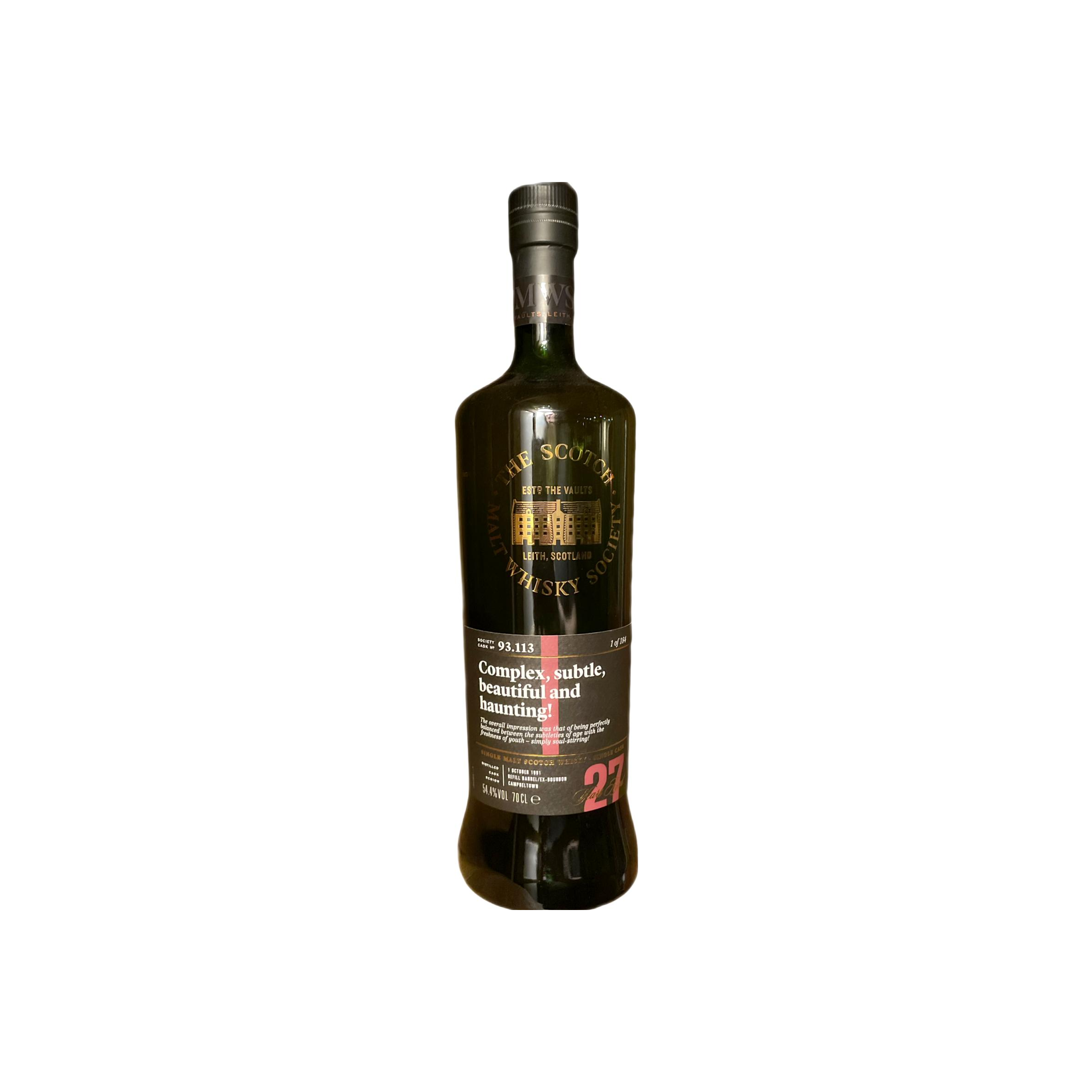 The Scotch Malt Whisky Society 1991 27 Years Single Malt Whisky