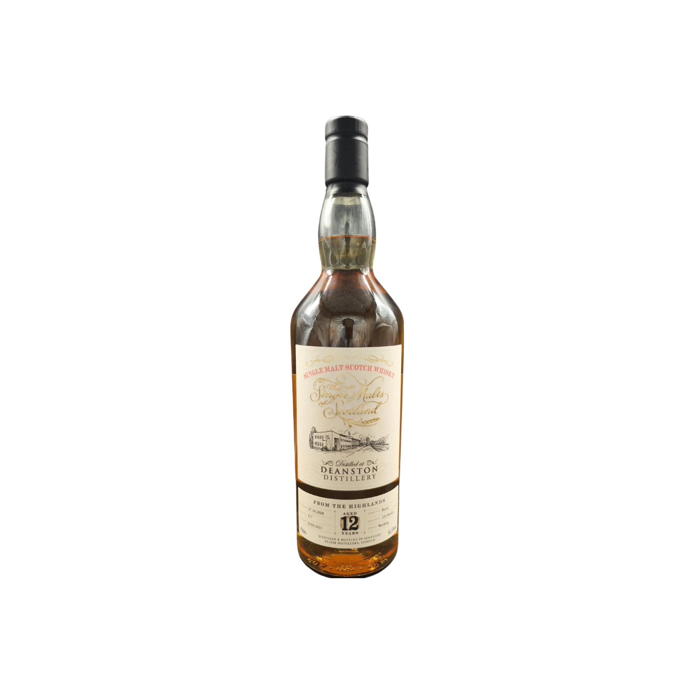 Deanston The Single Malts of Scotland 2008 12 Years Single Malt Whisky