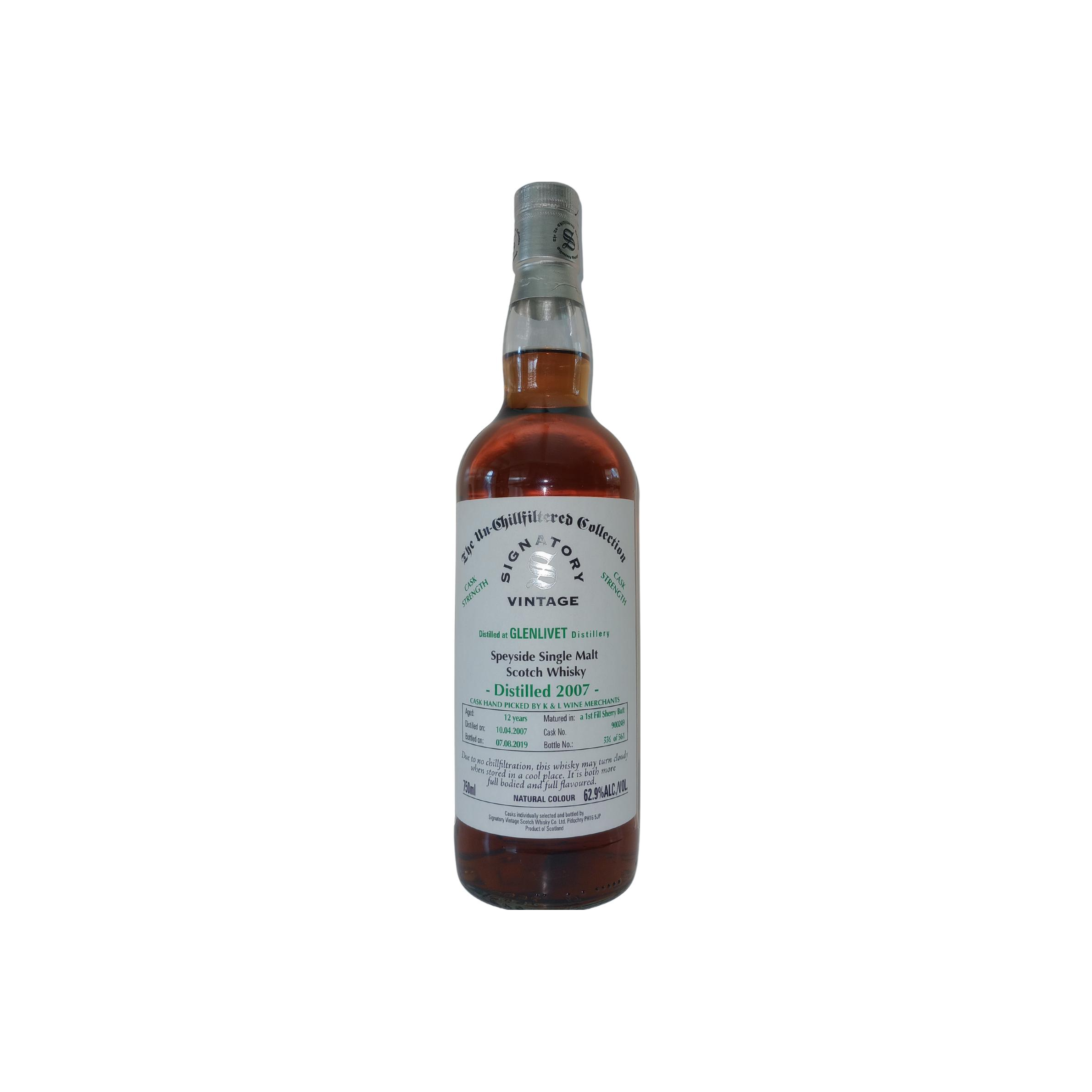 The Glenlivet The Un-Chillfiltered Collection 2007 12 Years Single Malt Whisky
