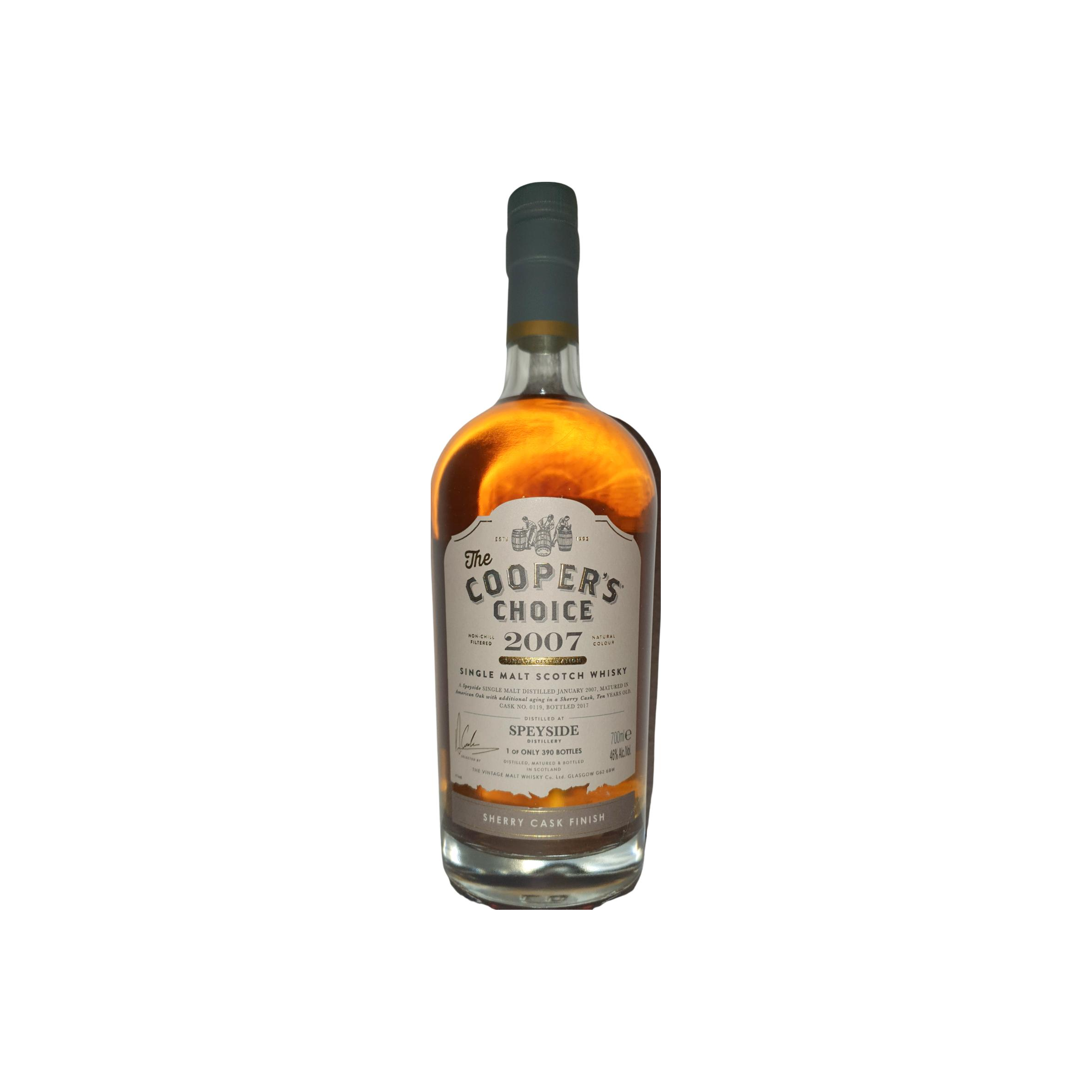 Spey The Cooper's Choice 2007 10 Years Single Malt Whisky