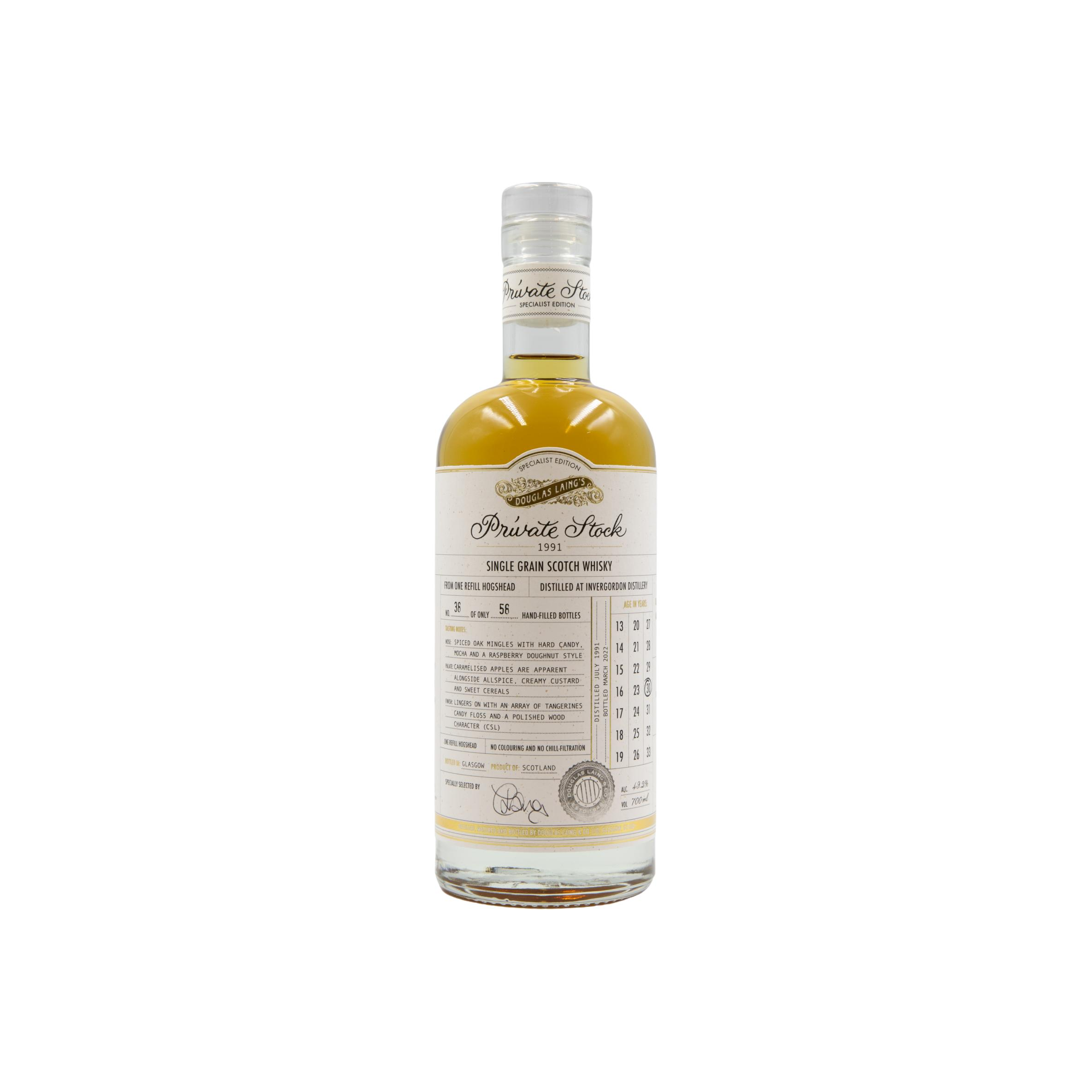 Invergordon 1991 30 Years Single Grain Whisky