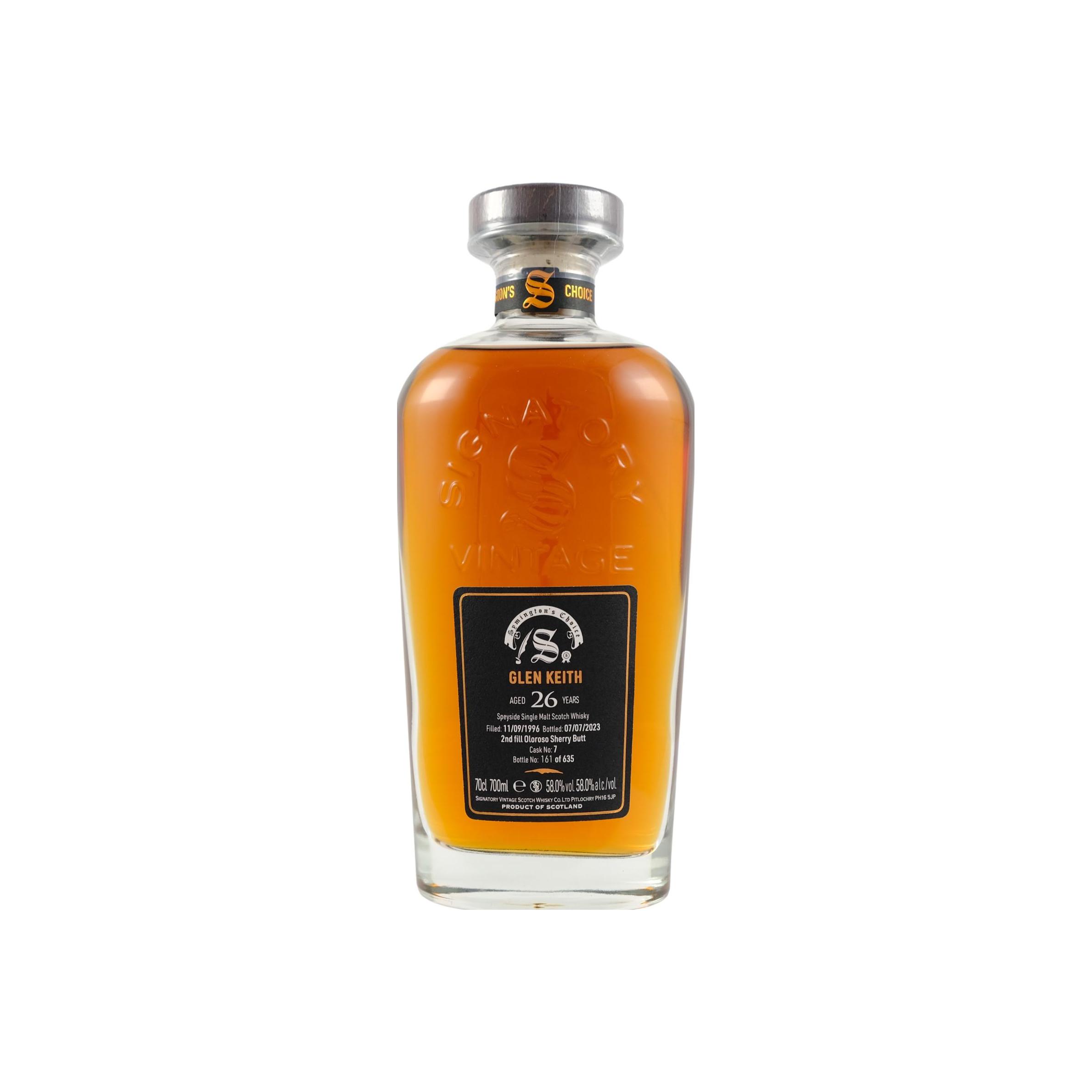Glen Keith Cask Strength Collection 1996 26 Years Single Malt Whisky