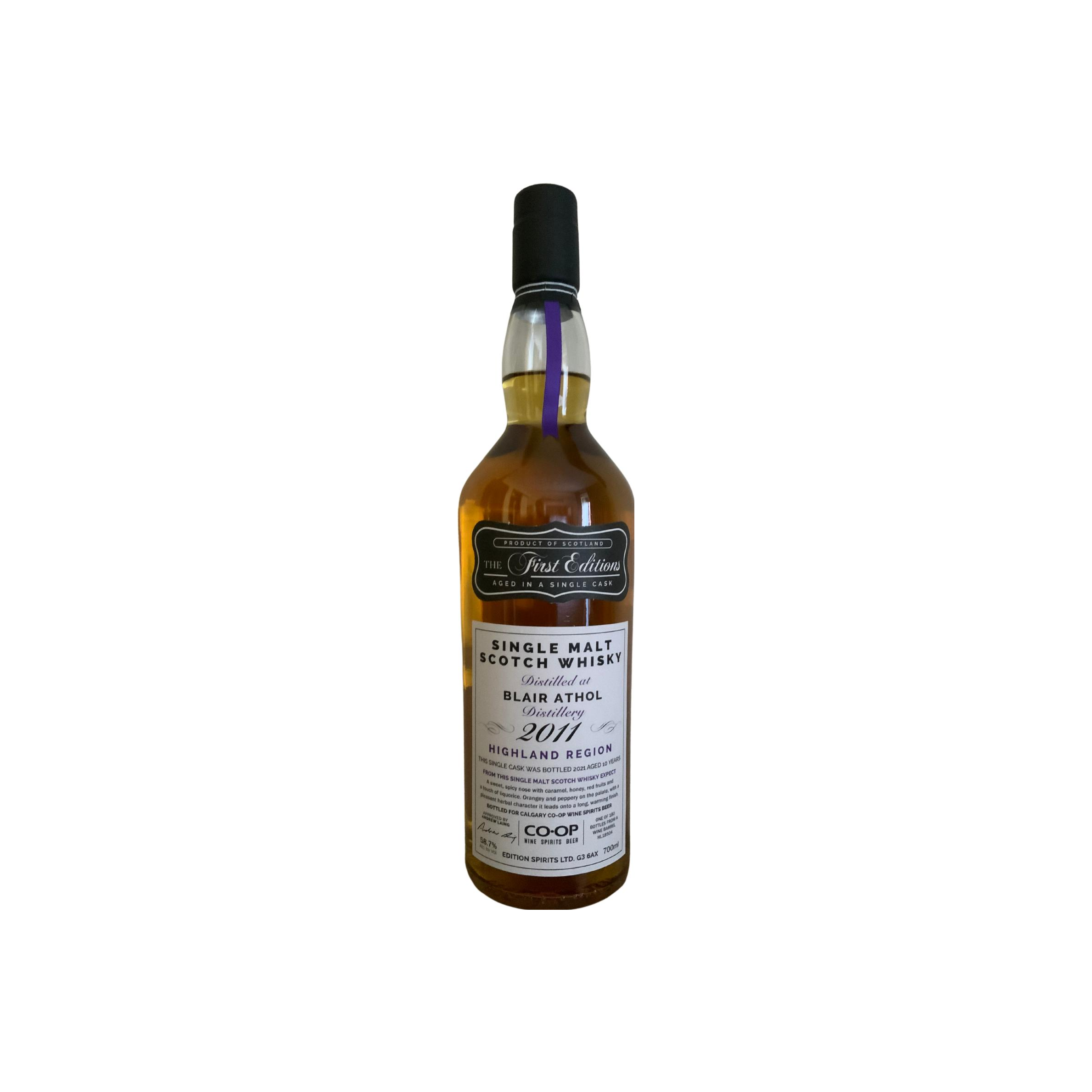 Blair Athol The First Editions 2011 10 Years Single Malt Whisky