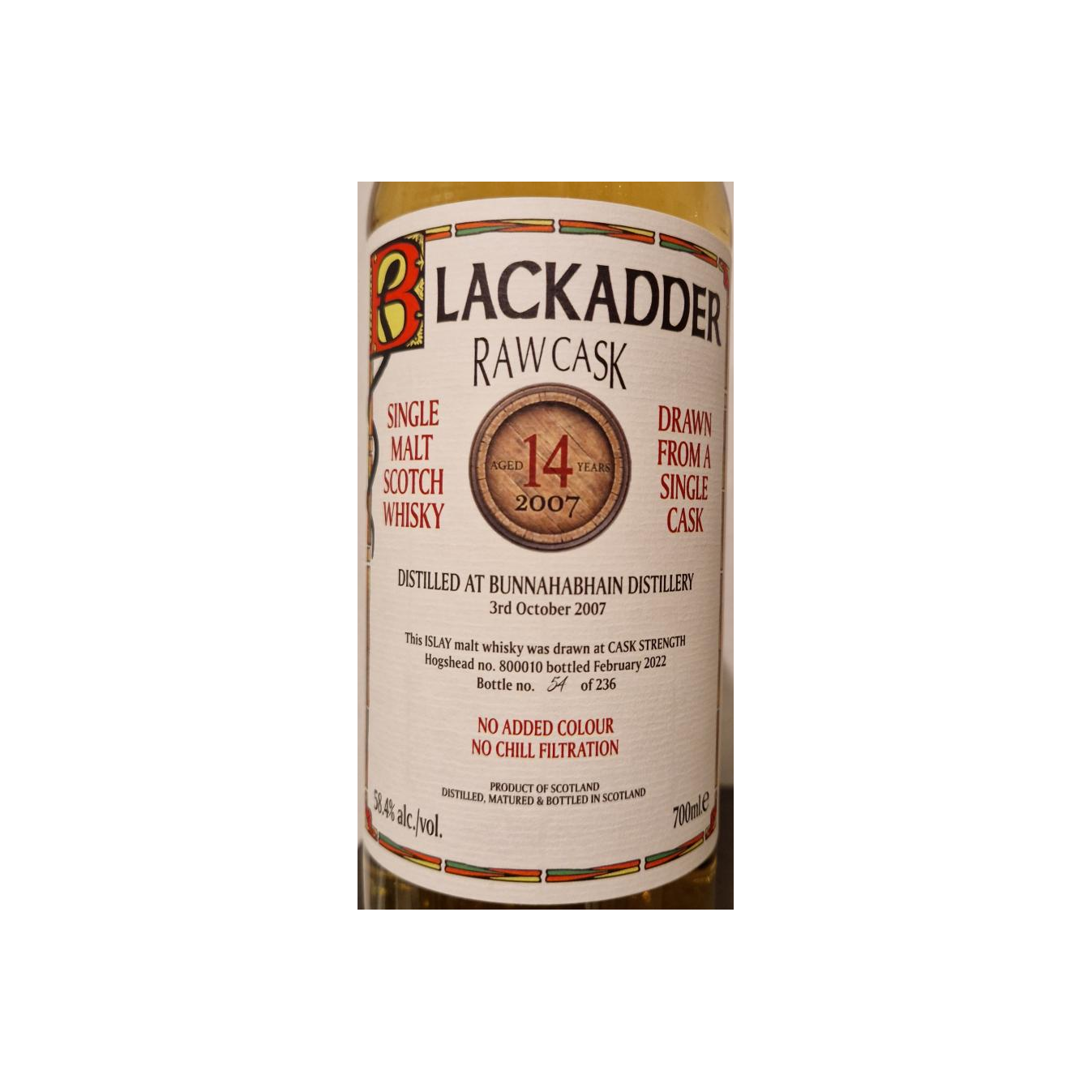 Bunnahabhain Raw Cask 2007 14 Years Single Malt Whisky 2