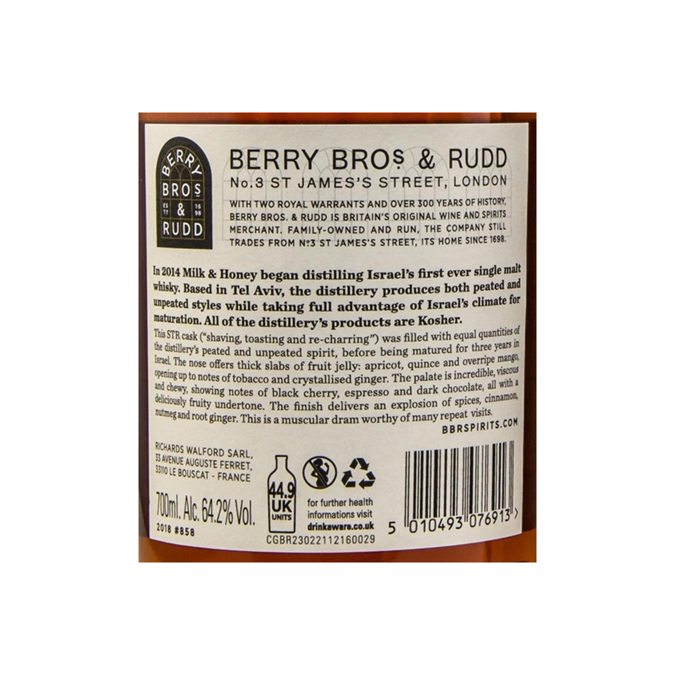 Berry Bros. & Rudd Single Cask 2018 4 Years Single Malt Whisky 2
