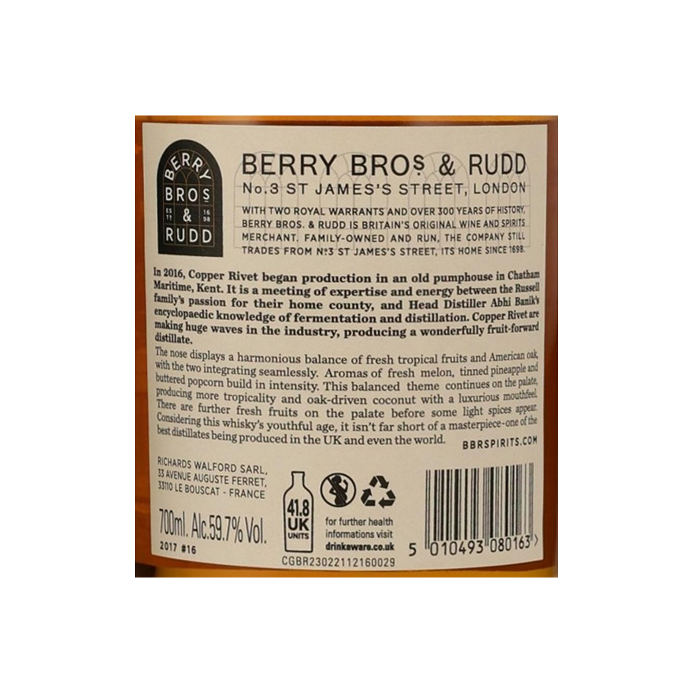 Berry Bros. & Rudd Single Cask 2017 Single Malt Whisky 2