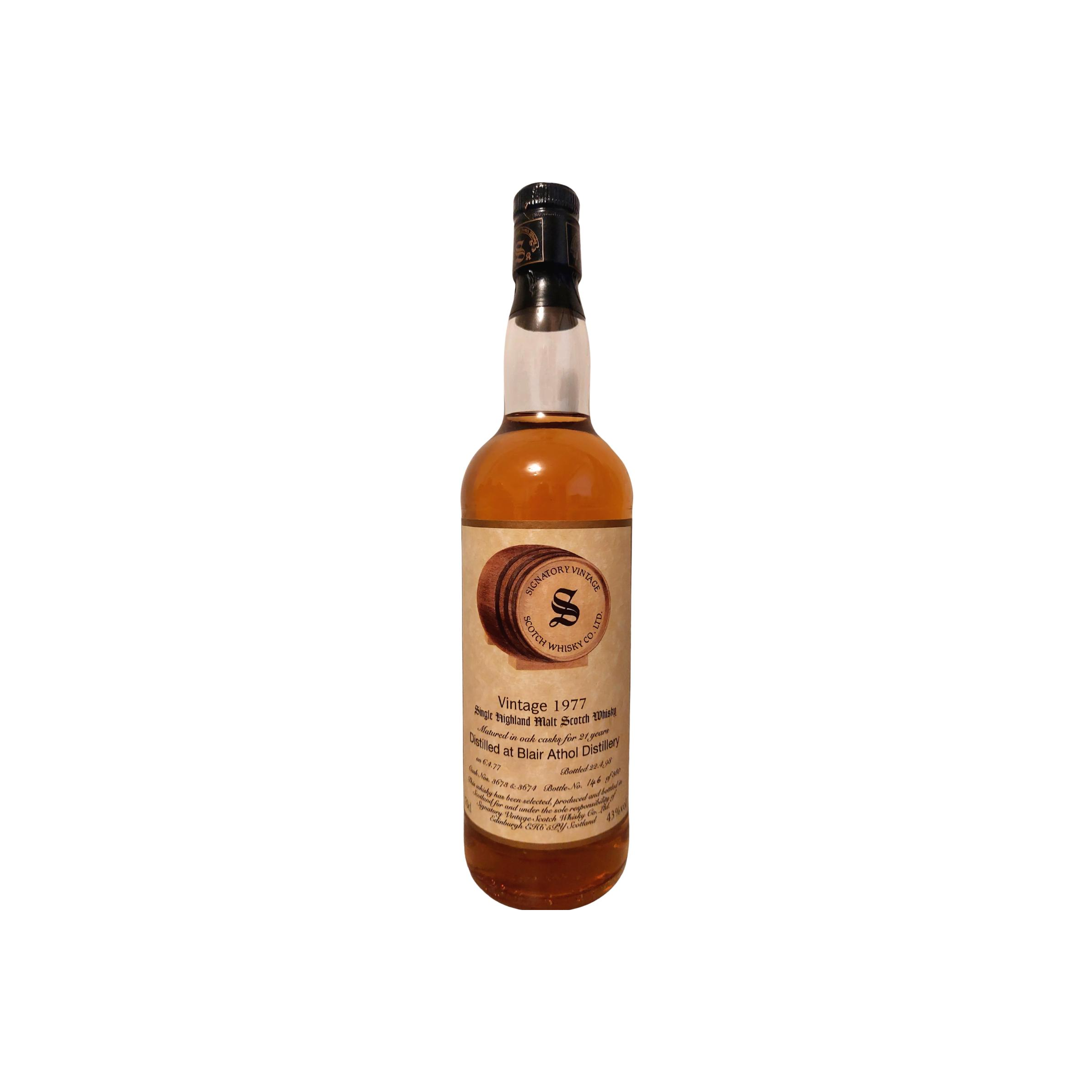 Blair Athol Vintage Collection 1977 21 Years Single Malt Whisky