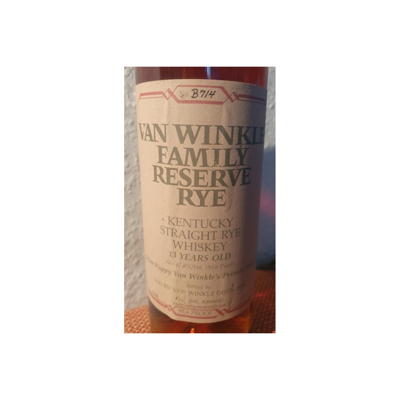 Pappy Van Winkle's 13 Years Rye Whisky 2
