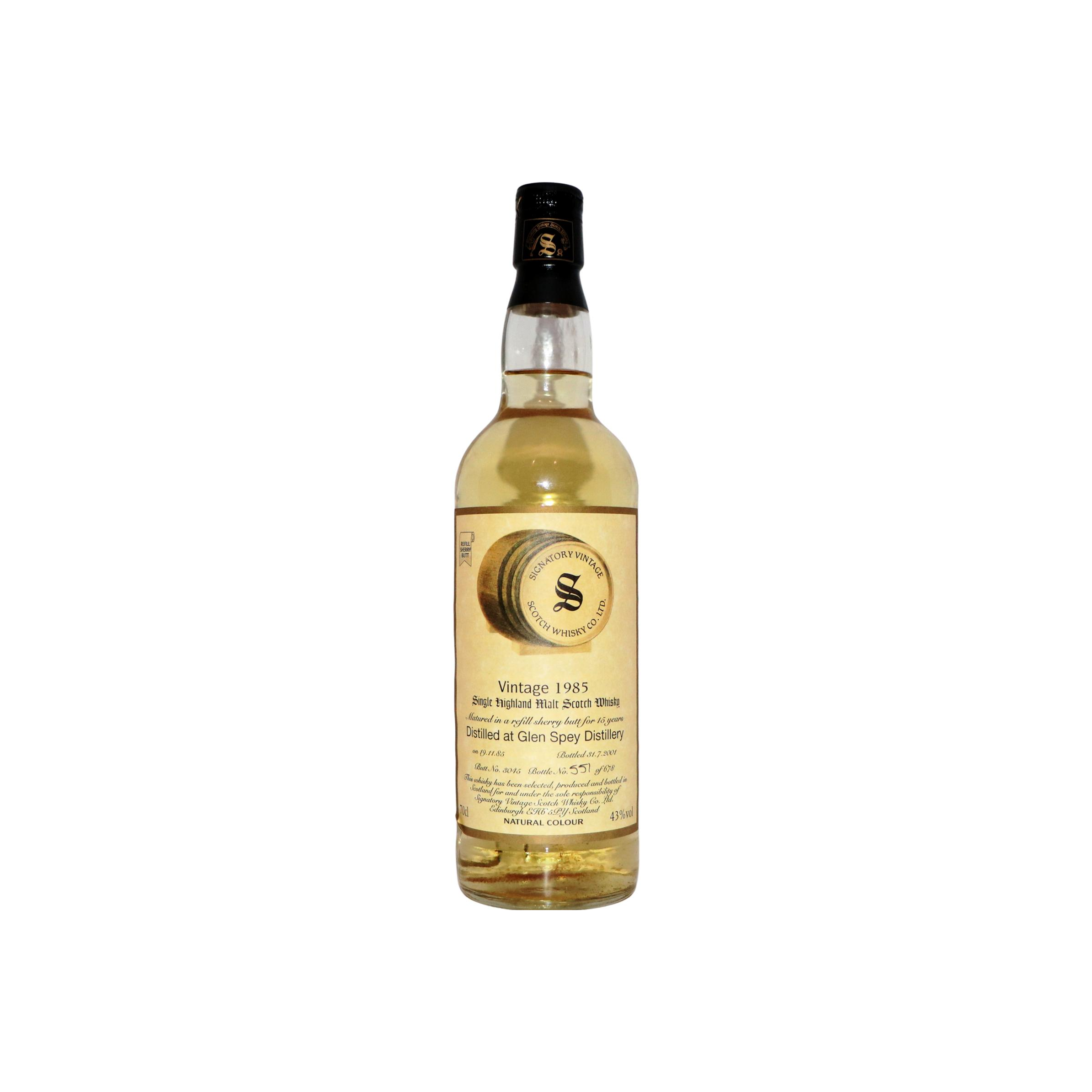Glen Spey Vintage Collection 1985 15 Years Single Malt Whisky