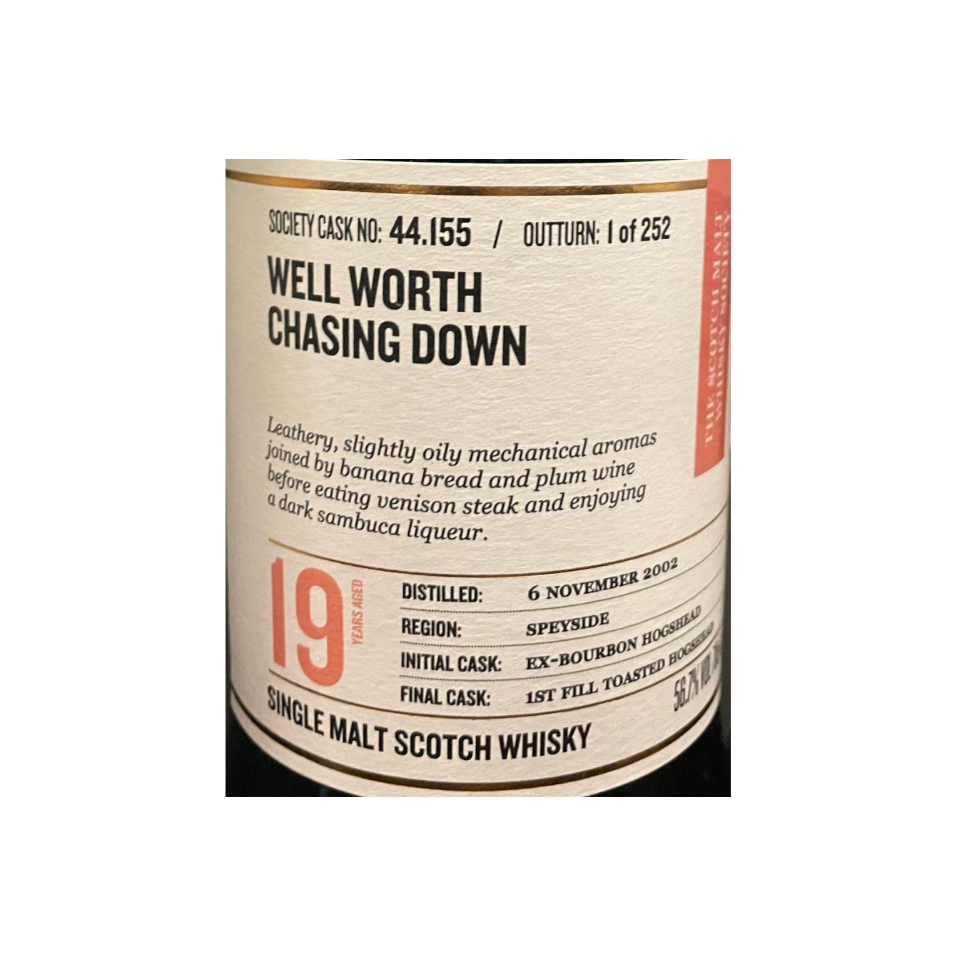 The Scotch Malt Whisky Society 2002 19 Years Single Malt Whisky