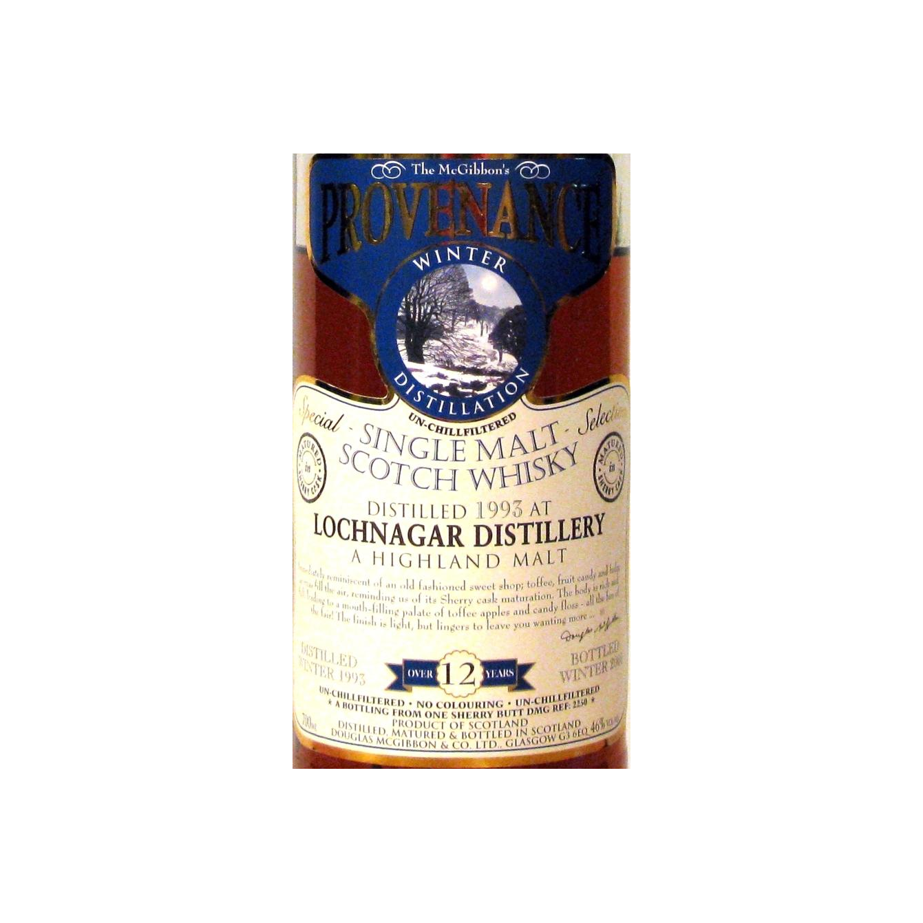 Royal Lochnagar McGibbon's Provenance 1993 12 Years Single Malt Whisky